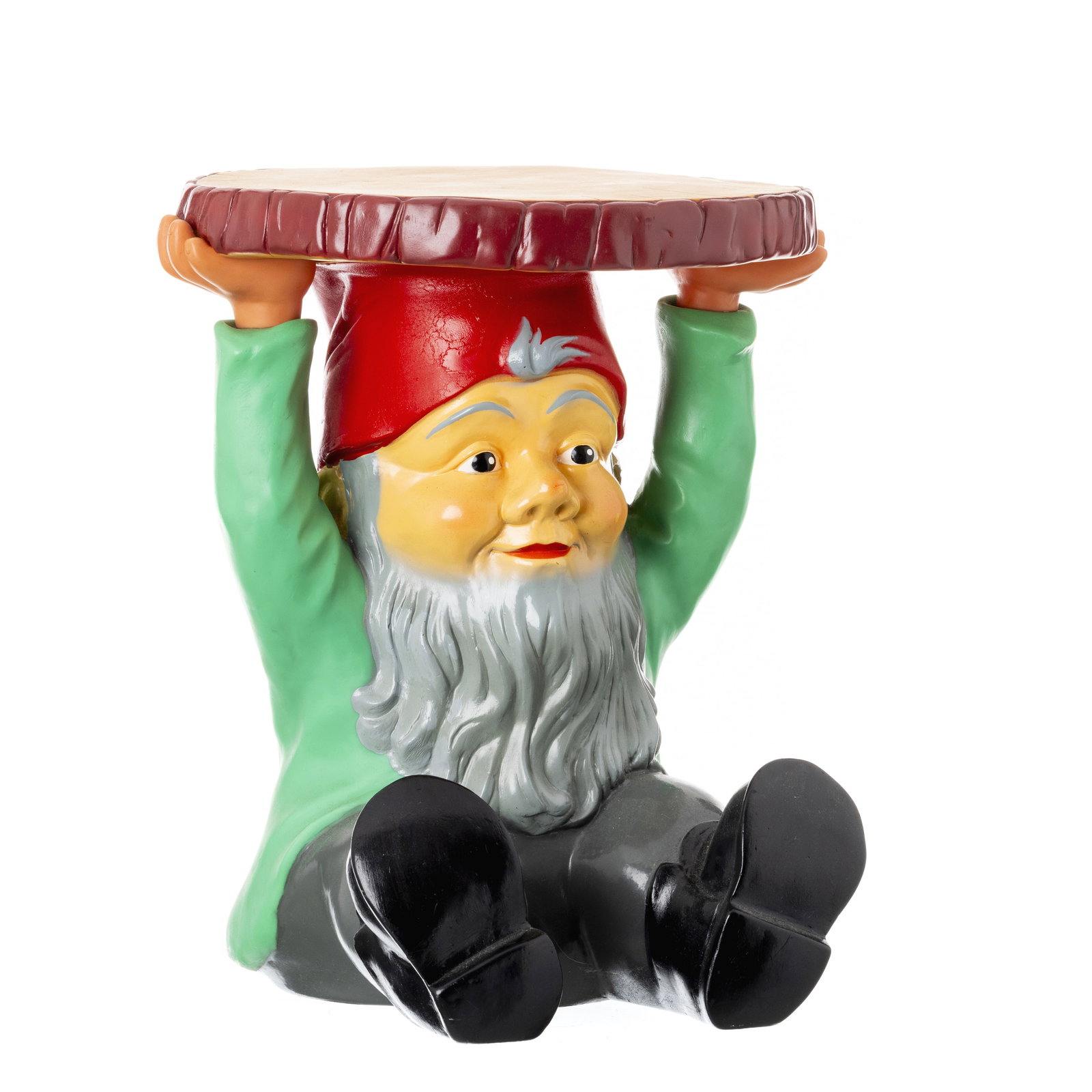 PHILIPPE STARCK (b.1949) - Attila Gnomes Stool: Italy, c.2000, Kartell edition, resyn garden table / stool with polychrome decoration. Mark on base. Signs of use. Dim.:43cm.