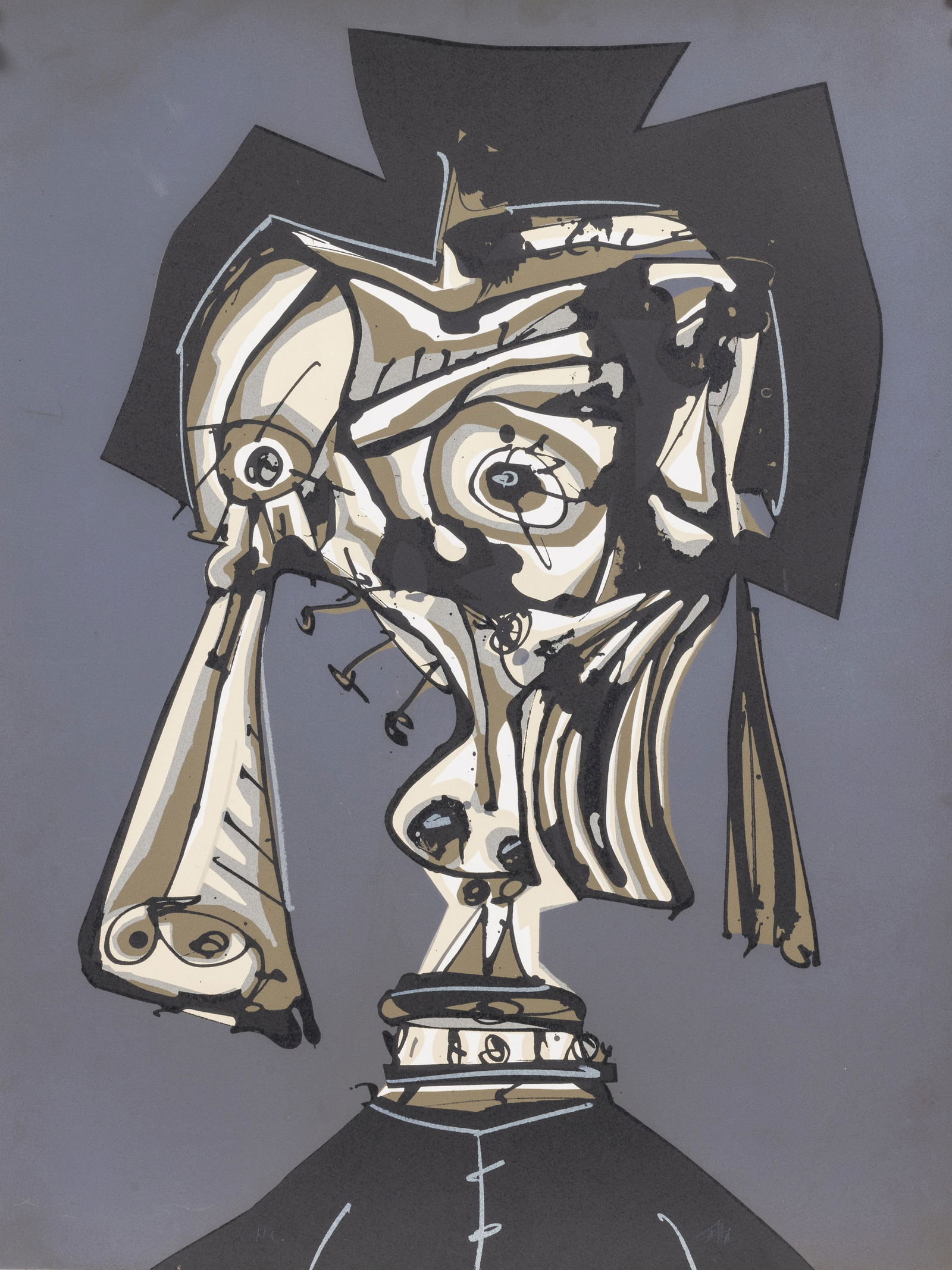 ANTONIO SAURA (1930-1998) - Dora Maar IV: Color lithograph on arches paper, 'H.C', signed. Ed. Atelier Clot, Paris. Dim.:65x50cm.