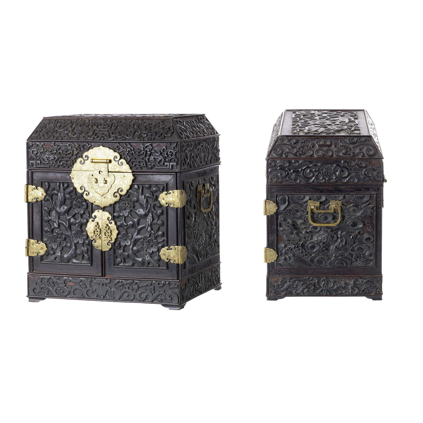 Chinese Zitan carved Cabinet, 18th/19th (1 of 1)