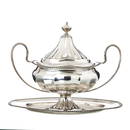 Large silver Tureen and presentoir