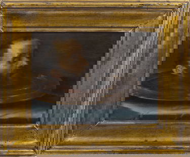 Circle of Philippe De Champaigne - 'Head of Saint John the Baptist': Oil on oak. Dim.:39x50cm.
