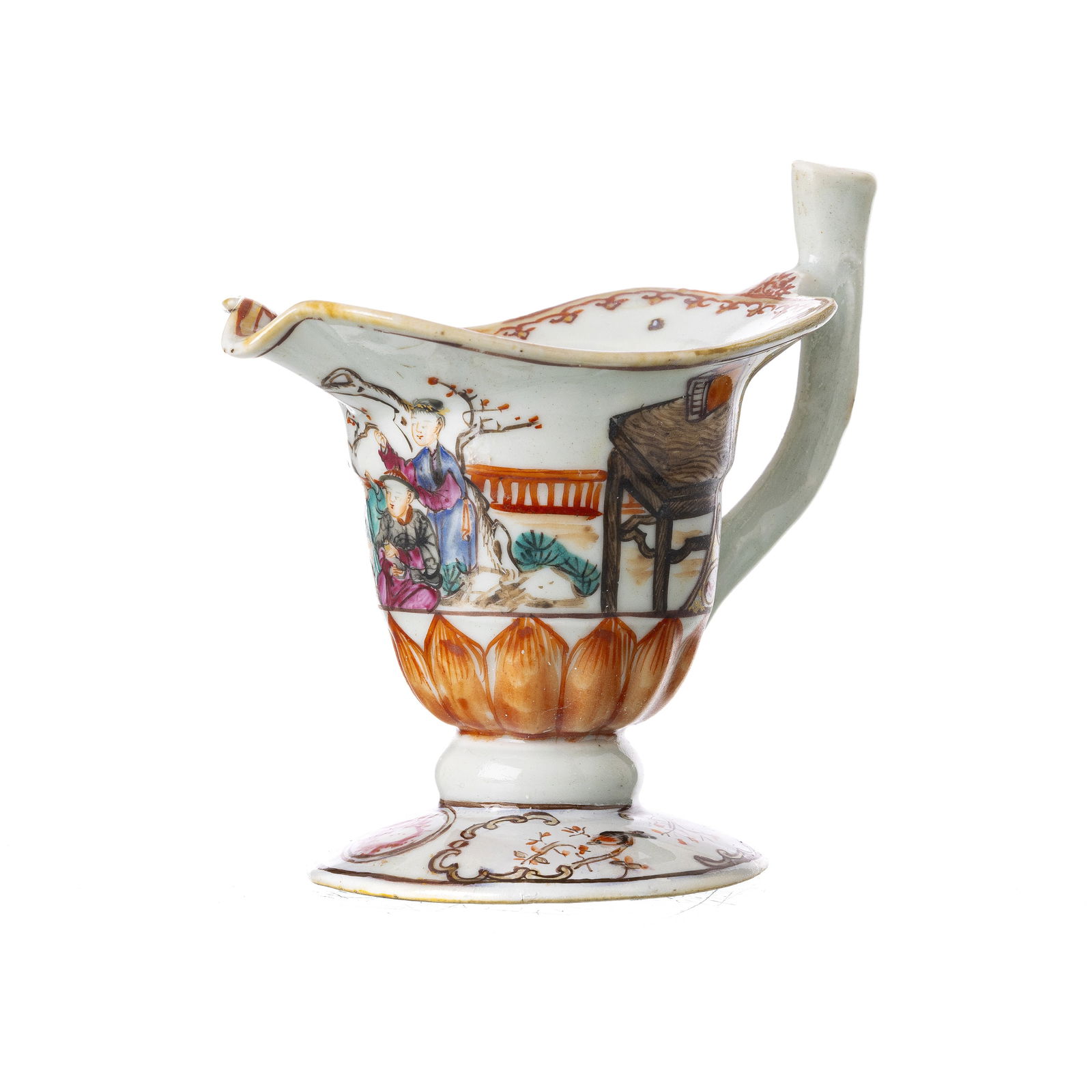 Chinese porcelain mandarin sauce boat, Qianlong (1 of 1)