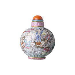 Chinese porcelain snuff bottle, Jiaqing