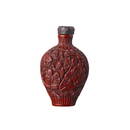 Chinese '18 Lohan' cinnabar lacquer snuff bottle, 18thC