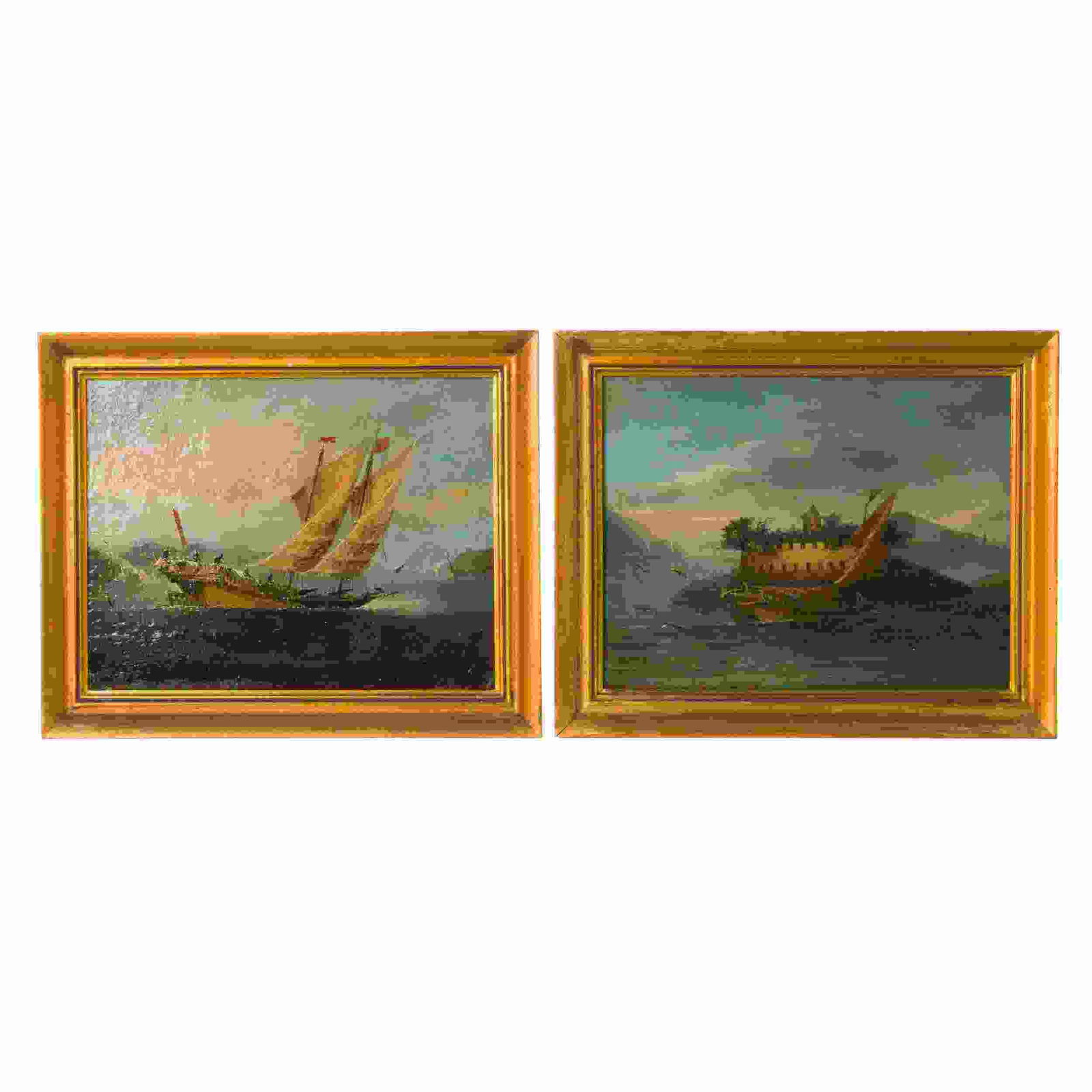 CHINESE SCHOOL, 19thC - Pair of maritime paintings (1 of 1)