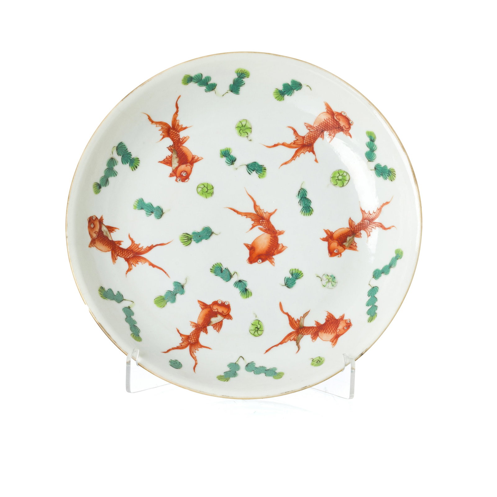 'Carp' plate in Chinese porcelain, Guangxu (1 of 2)