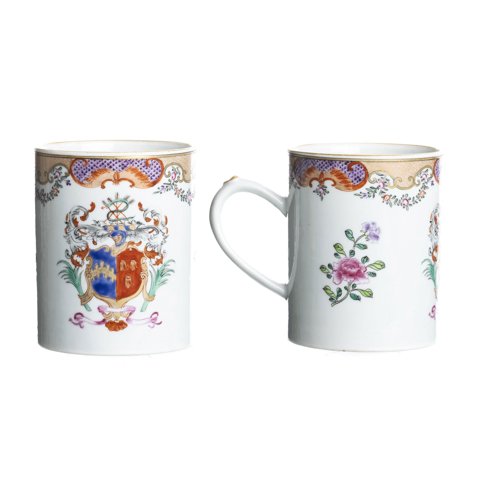Chinese porcelain Armorial mug, Qianlong (1 of 1)