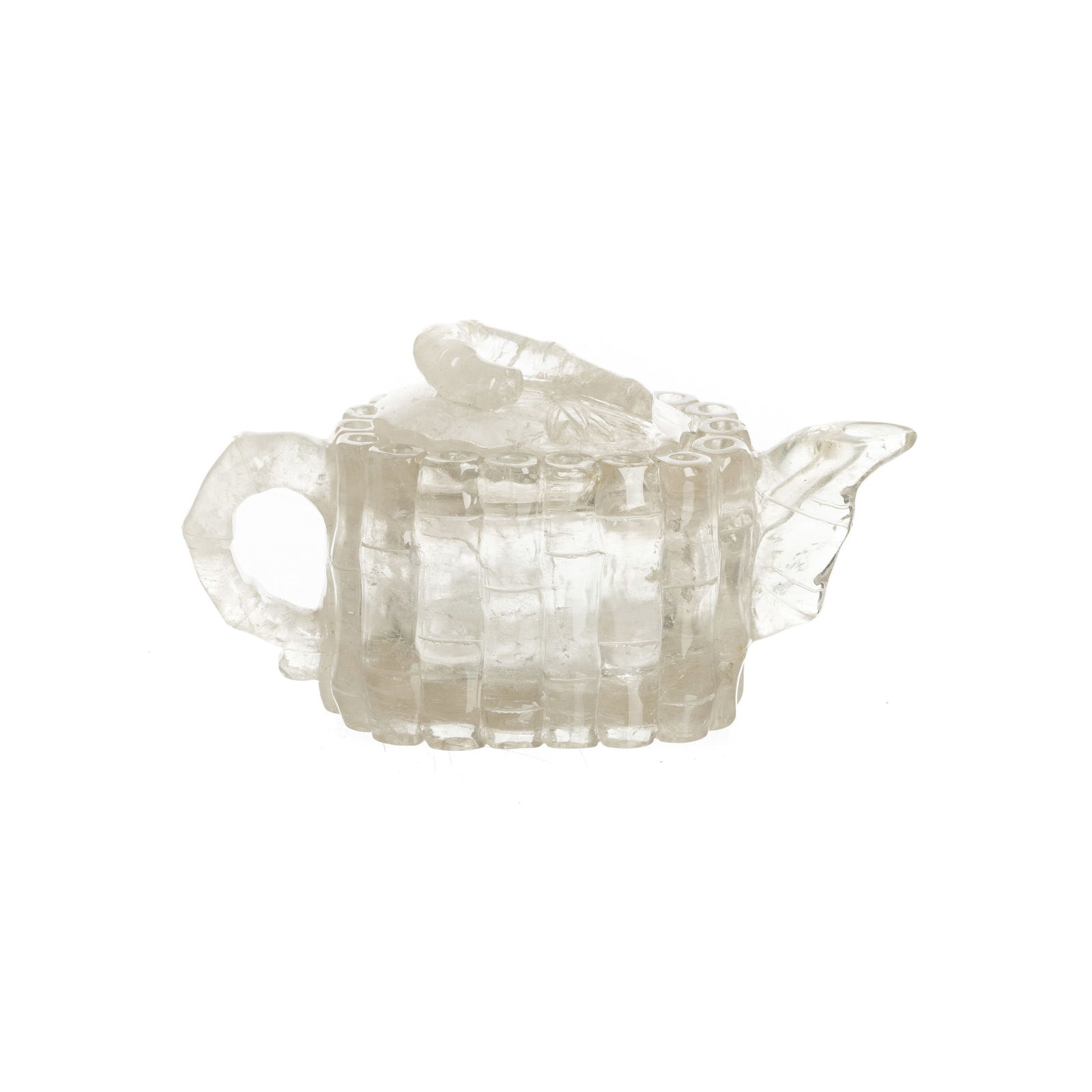 Chinese rock crystal bamboo teapot (1 of 1)