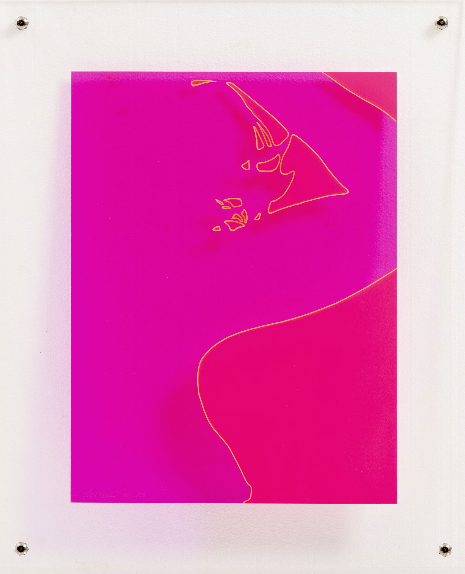 LOURDES CASTRO (1930-2022) - Untitled: Silkscreen on rhodoid, signed and numbered 177/180. Signs of use. Size: 42x31.5cm.