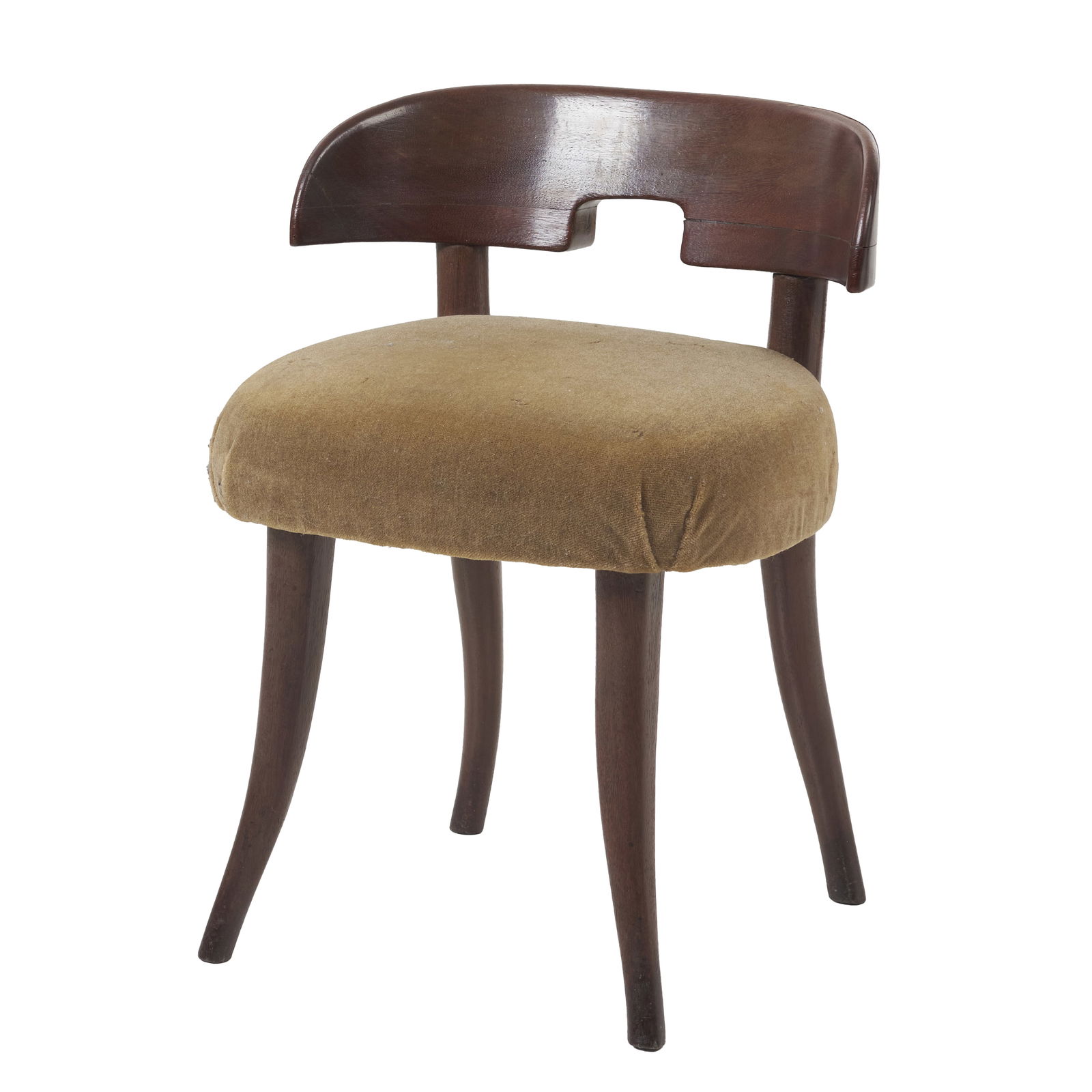 Counter stool in sucupira wood, Jugendstil (1 of 1)