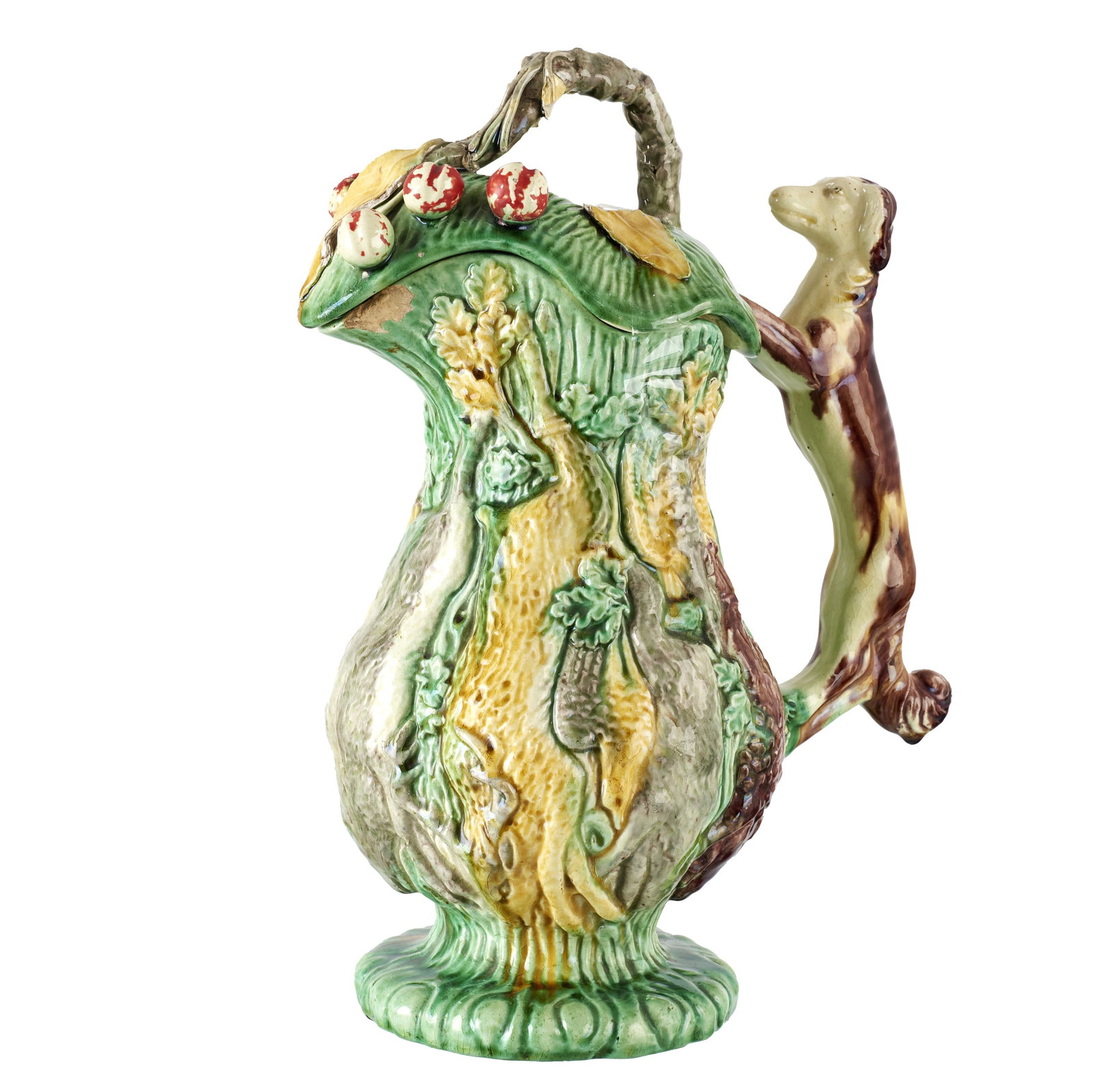 'Hunting' jug in faience from Caldas da Rainha (1 of 1)