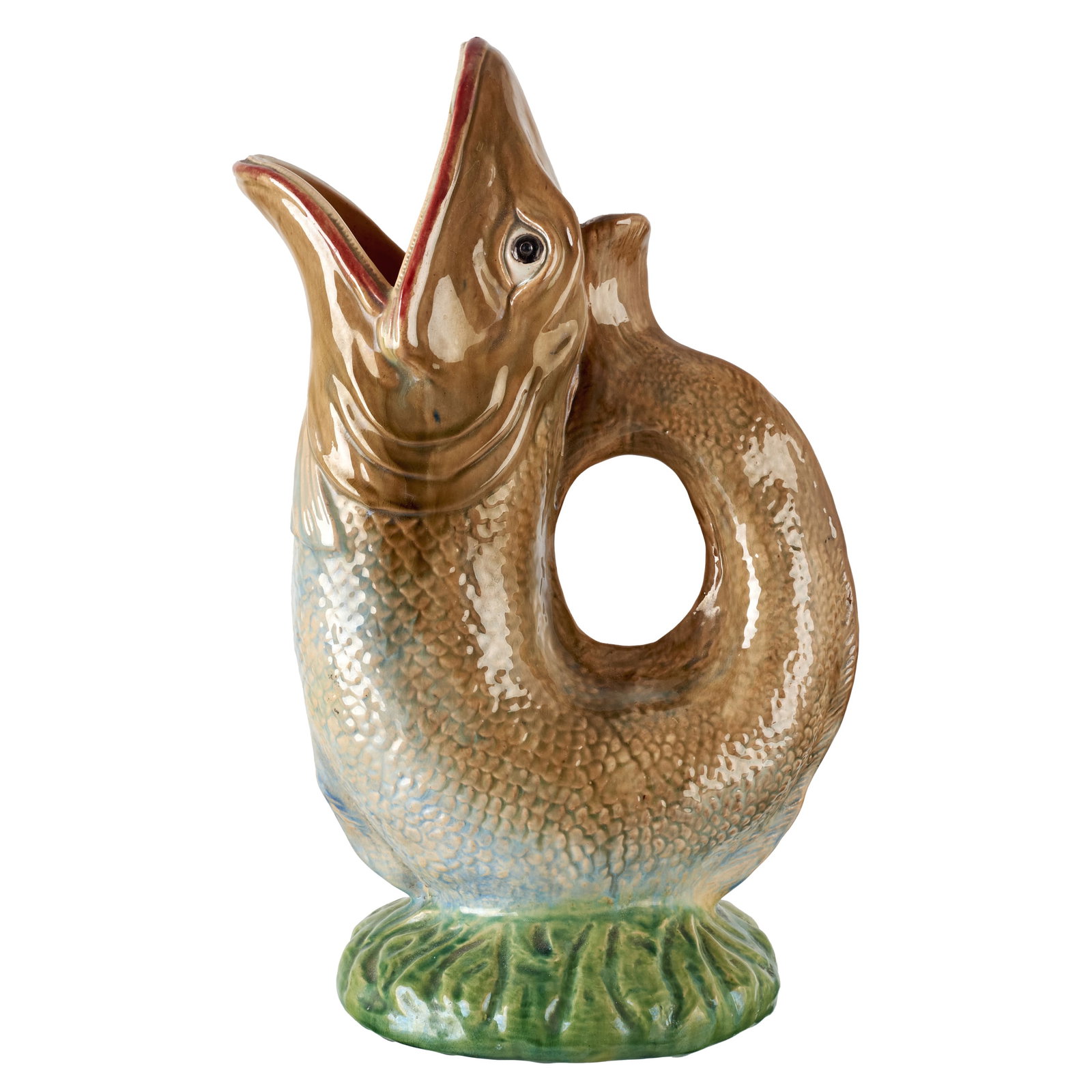 'Fish' jug in Caldas da Rainha faience (1 of 1)