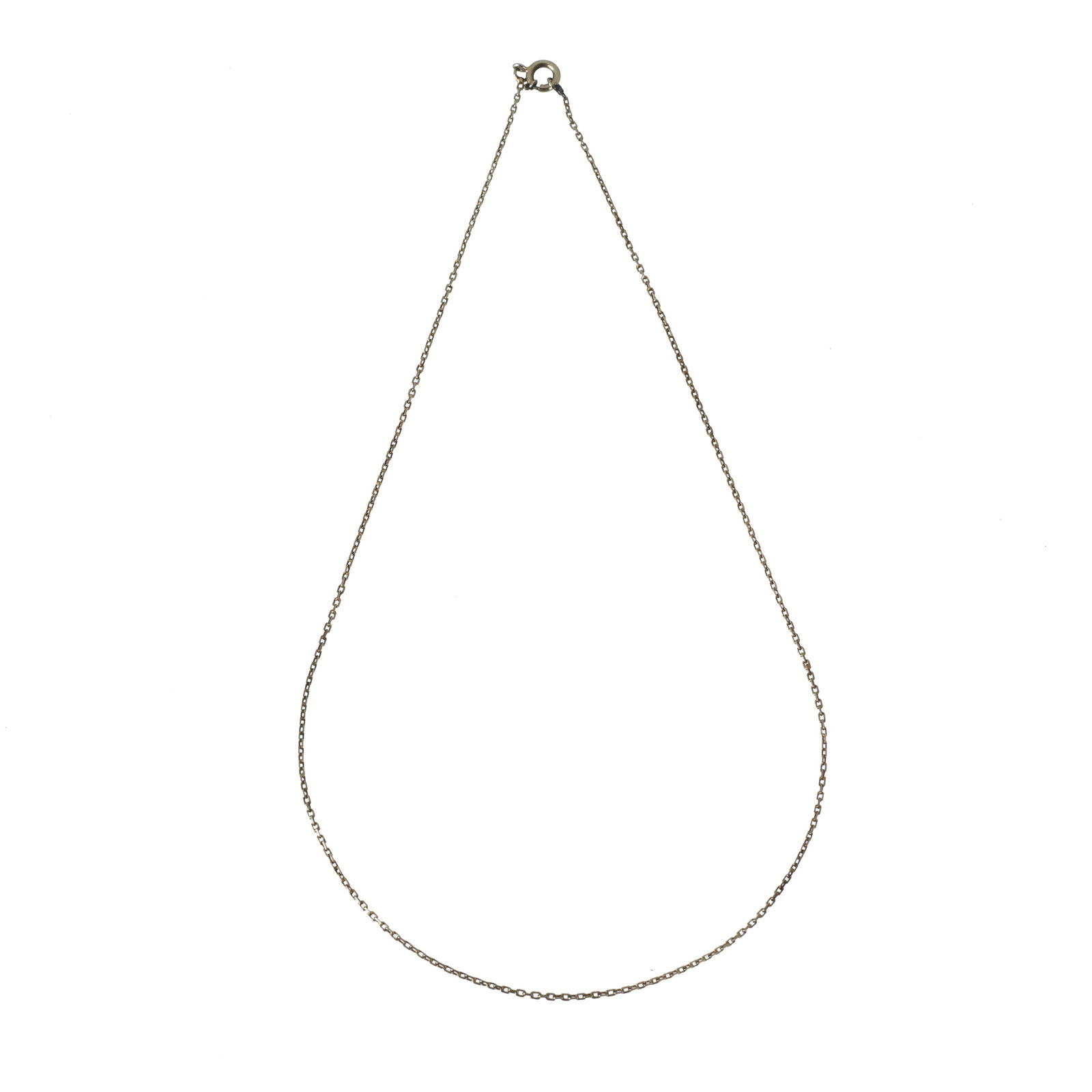 White gold chain: White gold, ant hallmark. Signs of use. Approx. total weight: 1.9g. Dim.: 37cm (open).