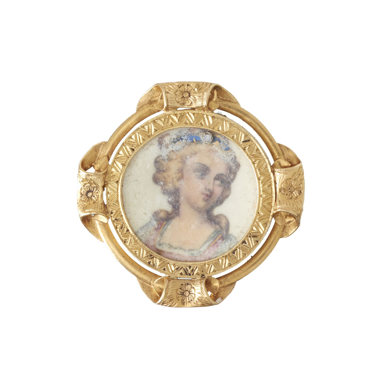 Gold pin with Limoges enamel (1 of 1)
