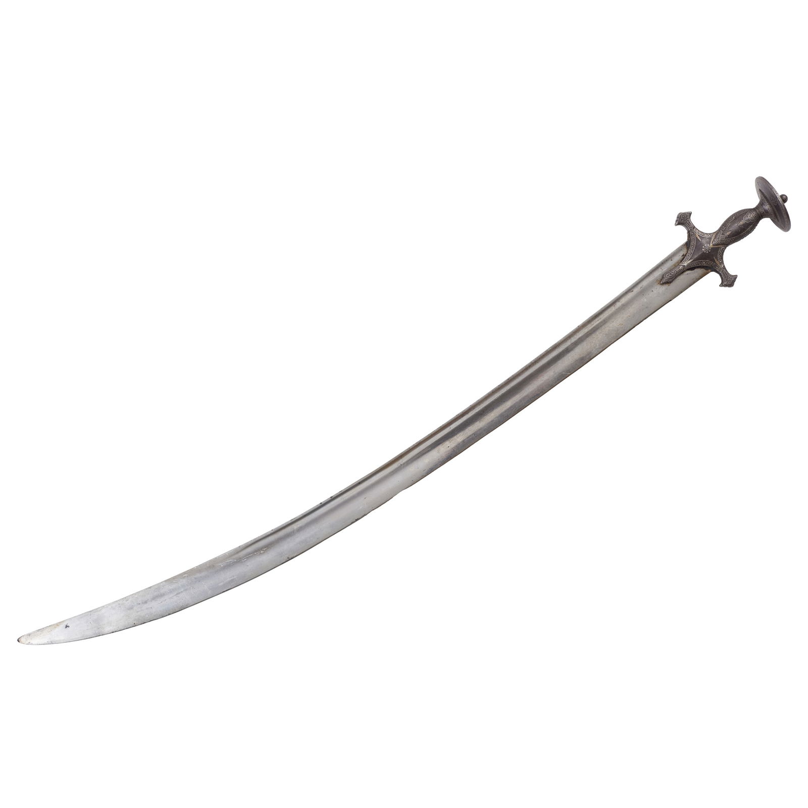 Gold and silver Damascened Tulwar (1 of 1)