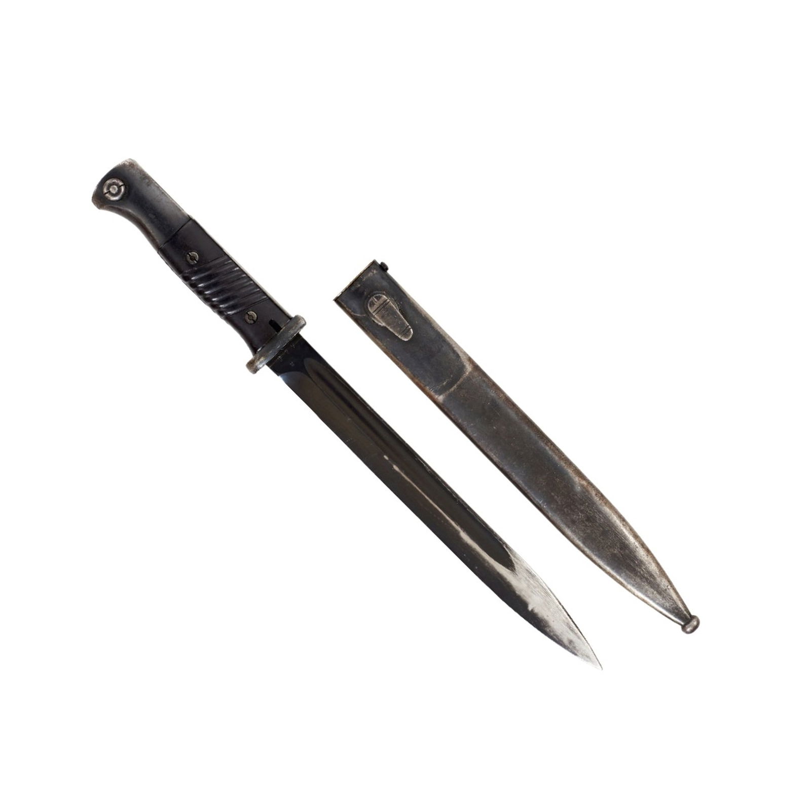 GEBRUDERS HELLER (1940) - K98 Bayonet: Germany, 1940, in lacquered metal, with scabbard. Marked and numbered. Minimal scratches and signs of use. Dim.: 40.5cm.