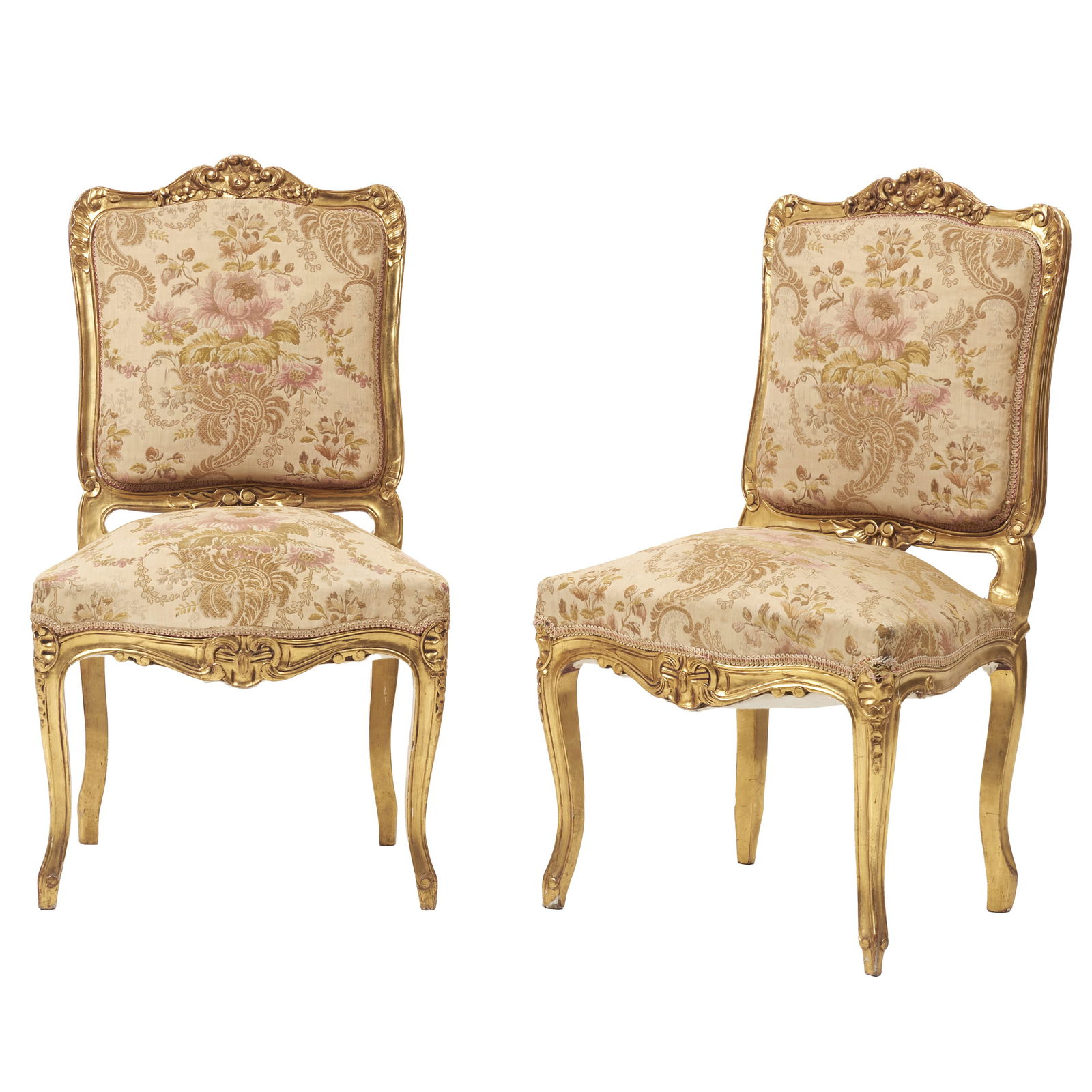 Pair of french giltwood salon chairs (1 of 1)