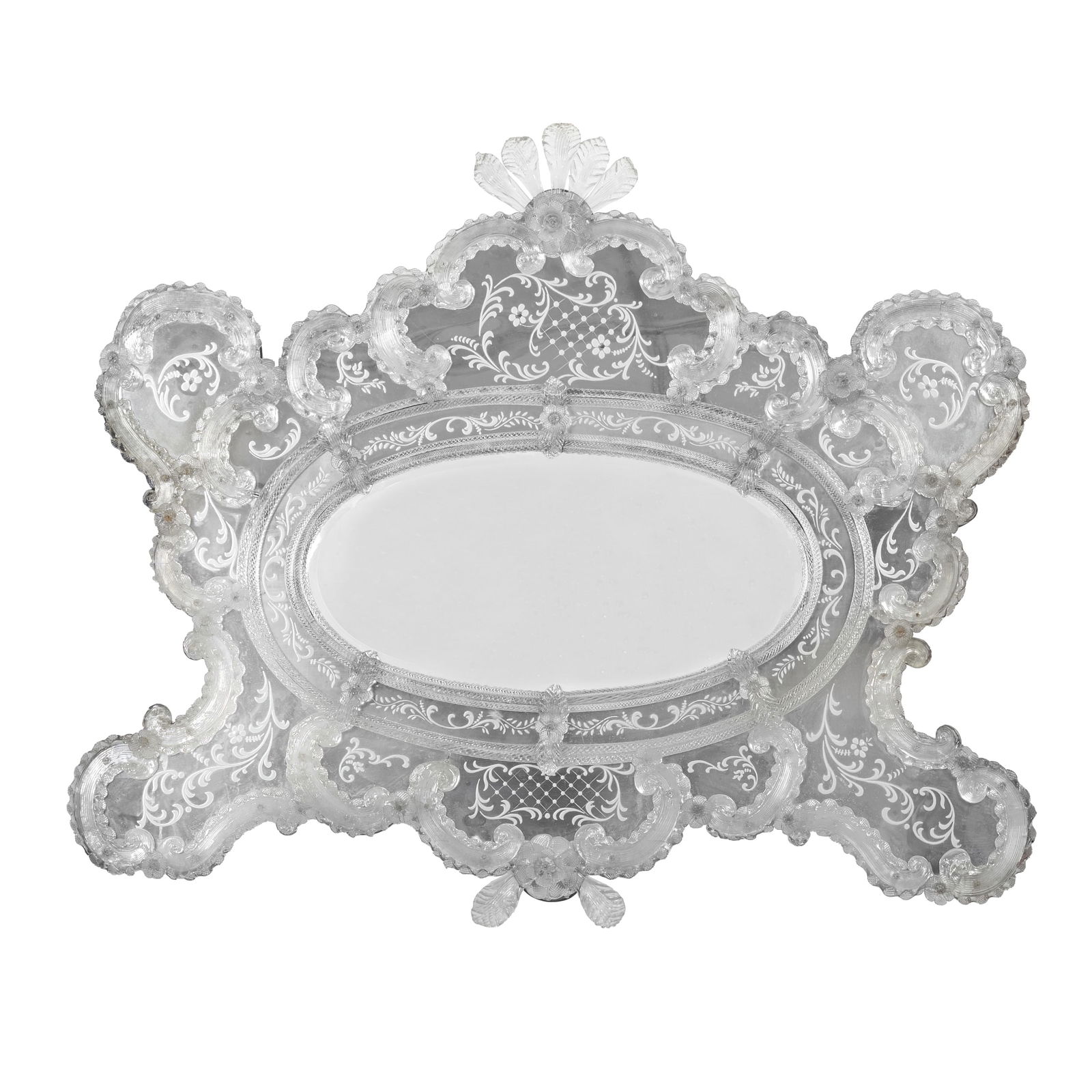 Large oval Venetian mirror (1 of 1)