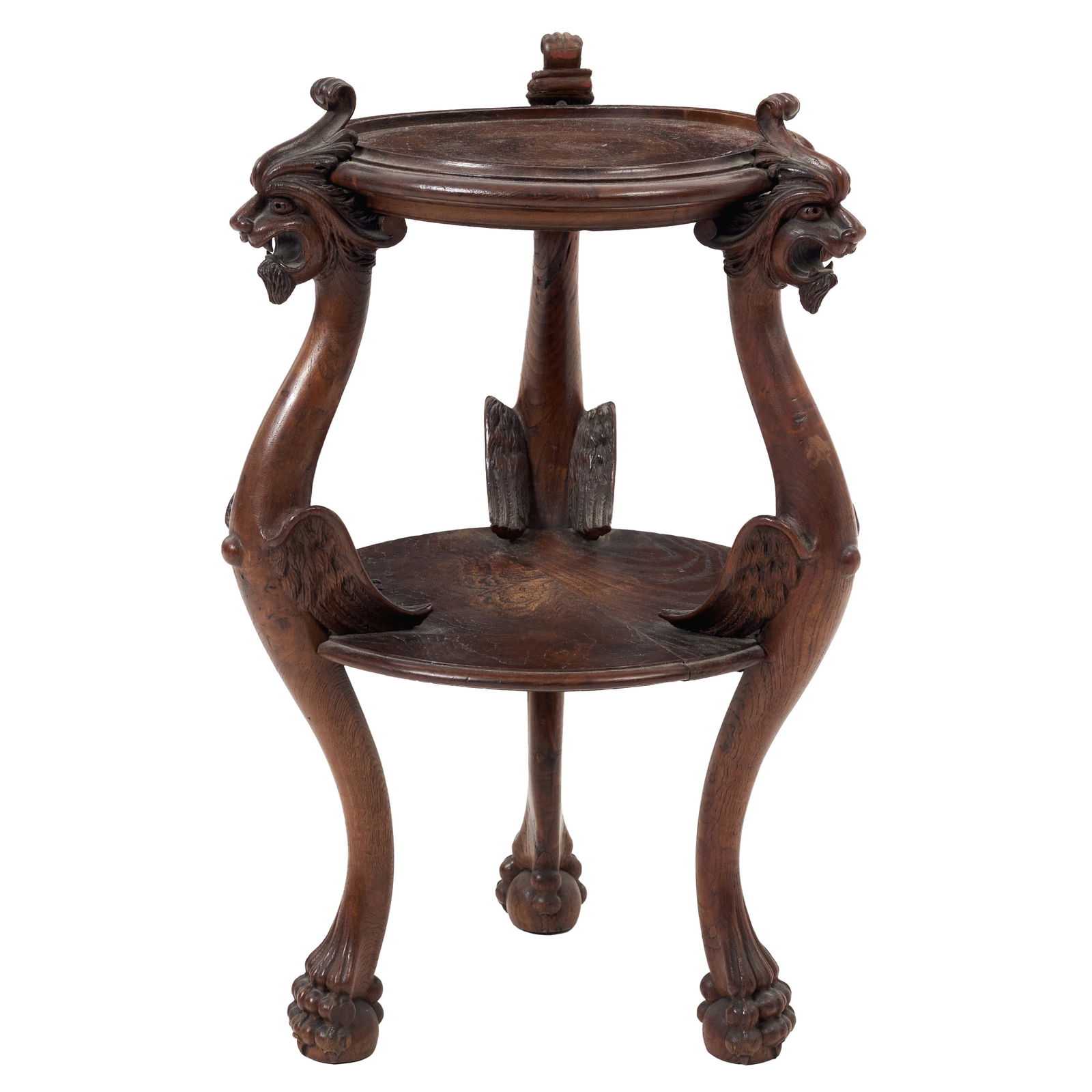 Figural carved vase stand (1 of 1)