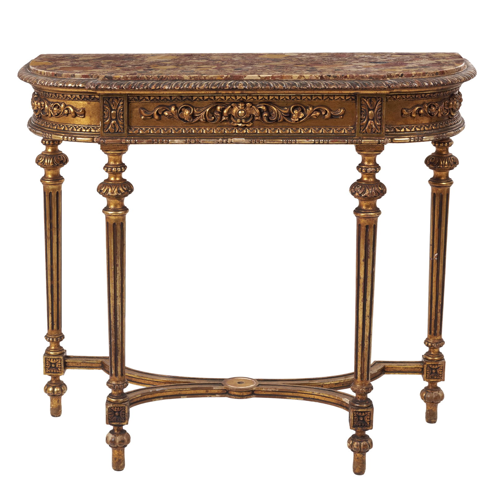 Gilded wood console table (1 of 1)
