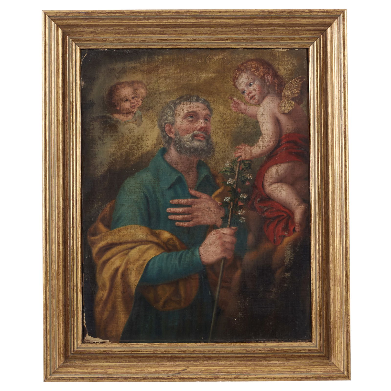 PORTUGUESE SCHOOL (18th Century) - Saint Joseph with cherubs (1 of 1)