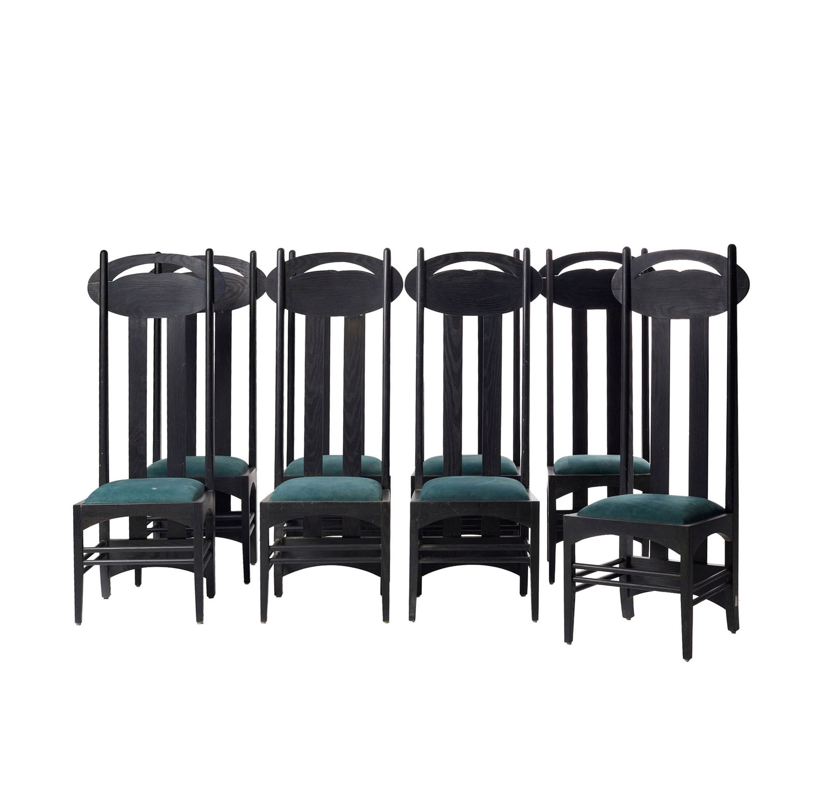 Eight Mackintosh style 'Argyle' chairs (1 of 1)