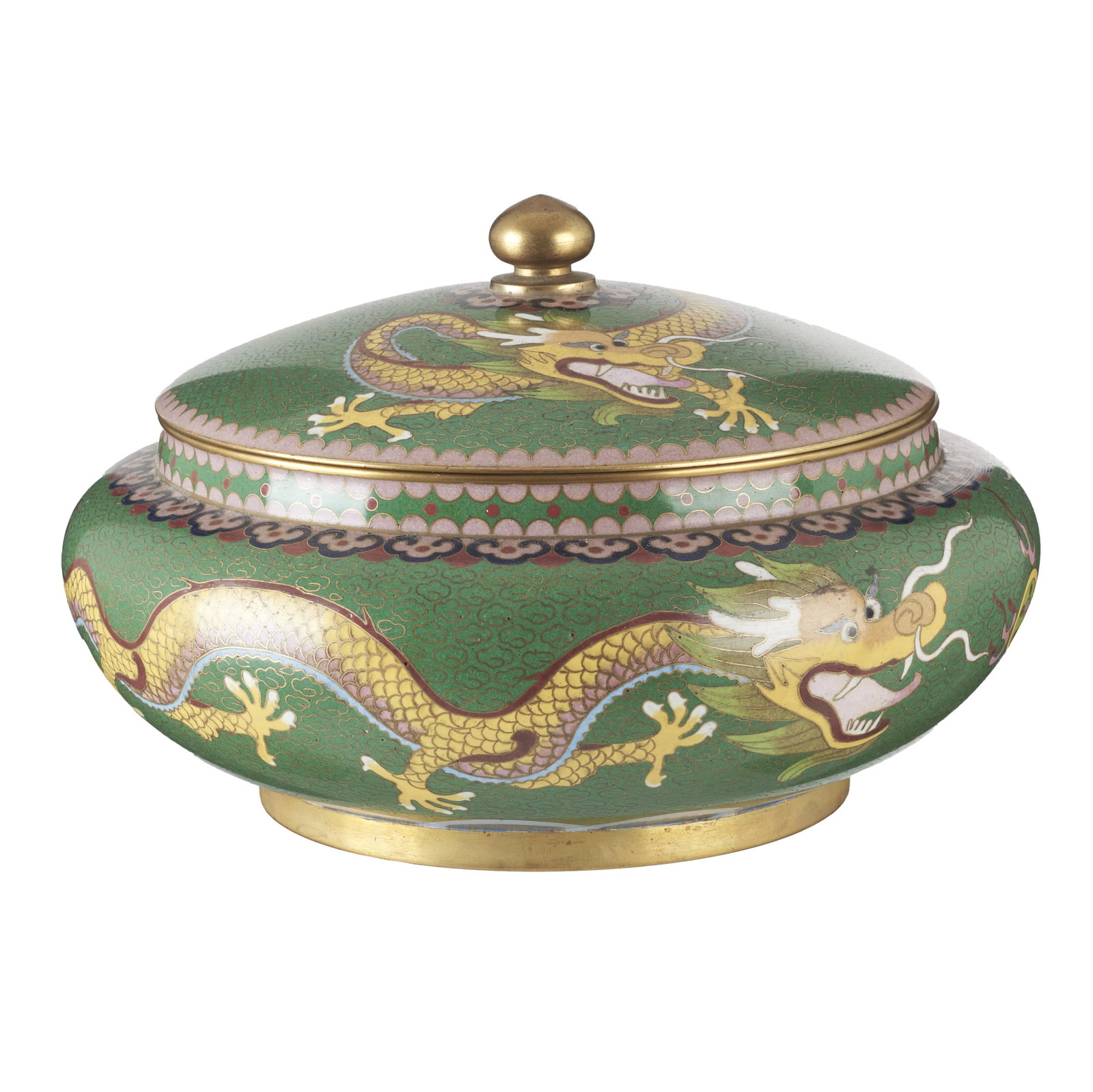 Chinese cloisonne container with lid (1 of 1)