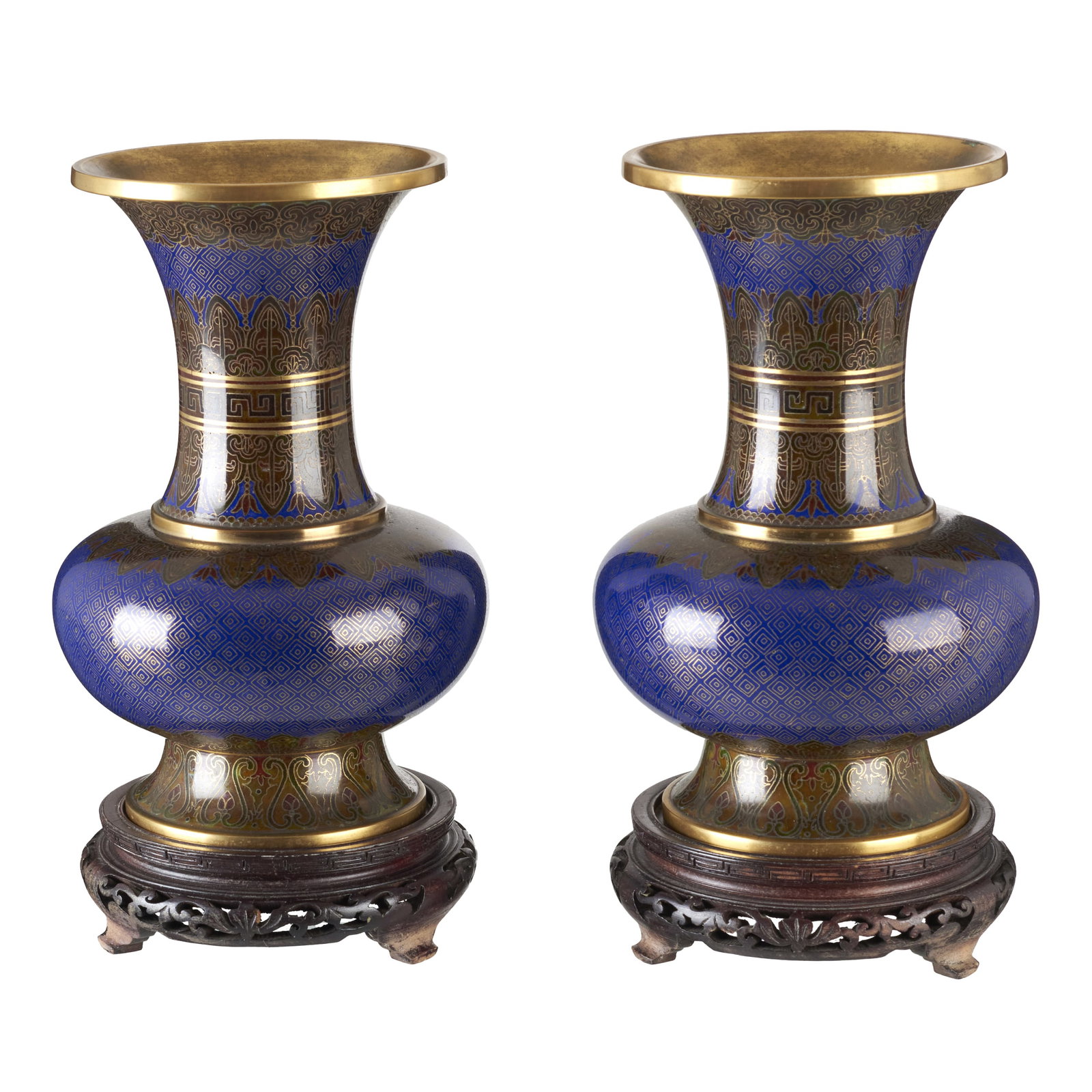 Pair of cloisonne vases (1 of 1)