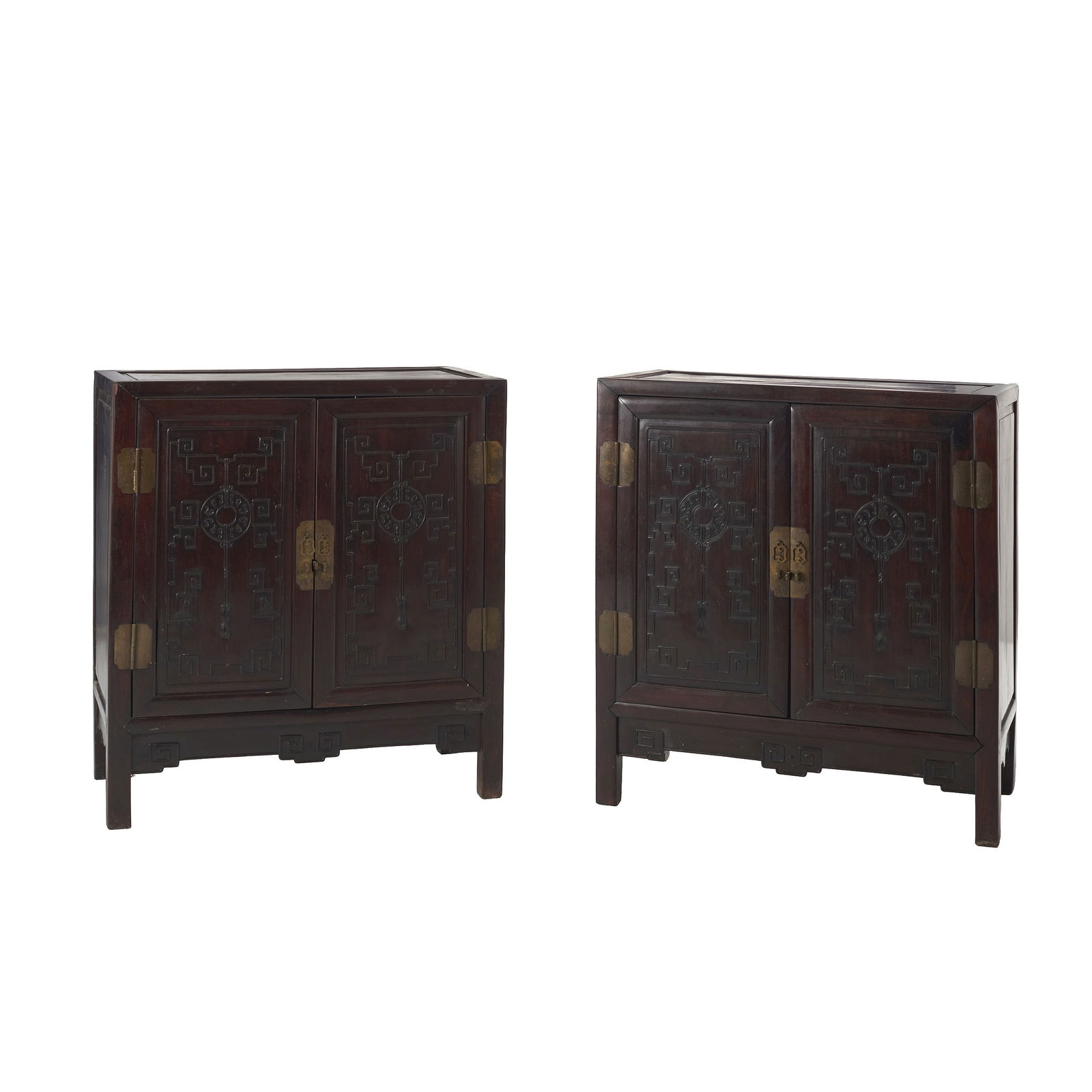 Pair of carved hongmu cabinets, Guangxu (1 of 1)