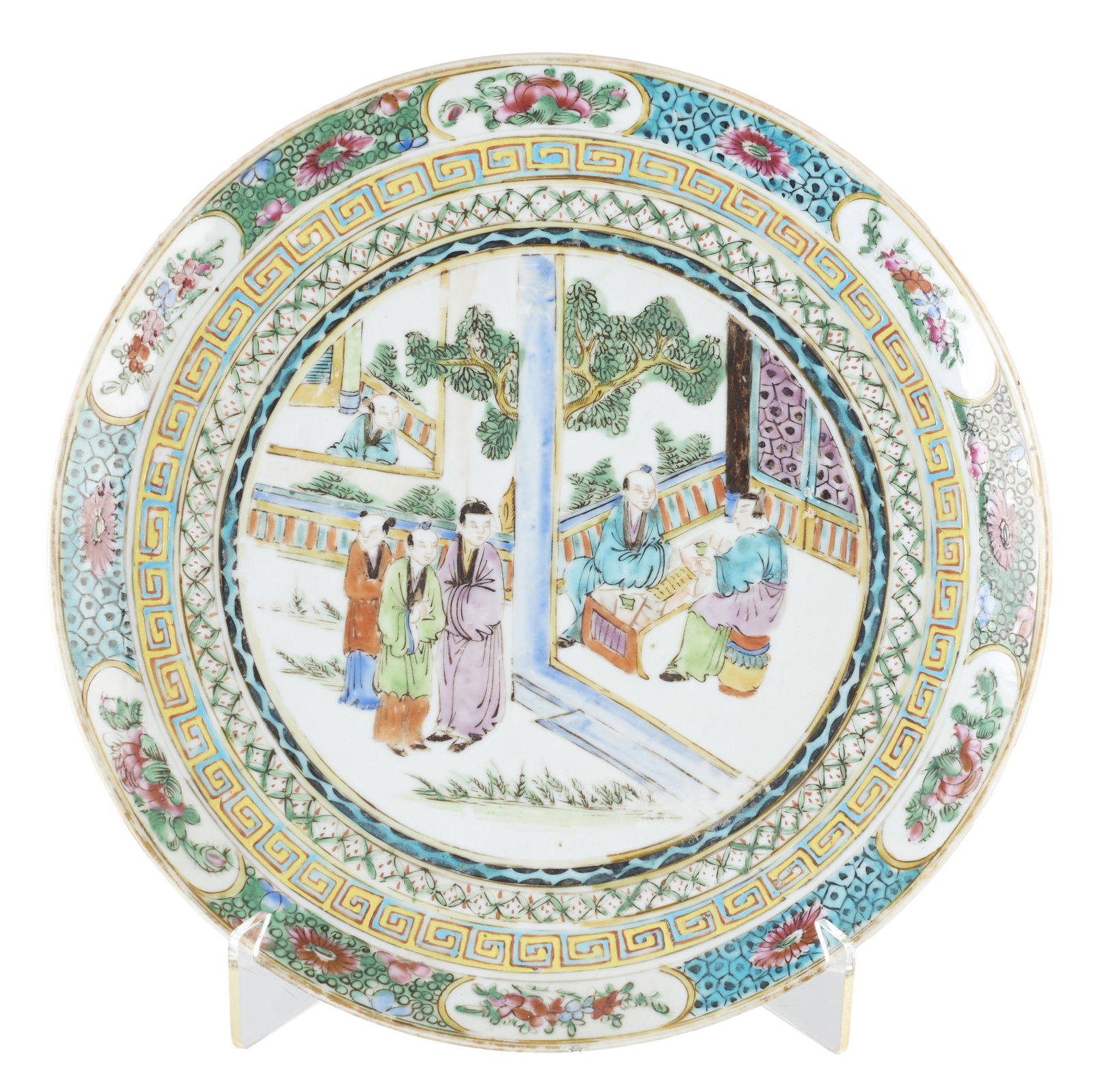 Chinese porcelain figural plate (1 of 1)