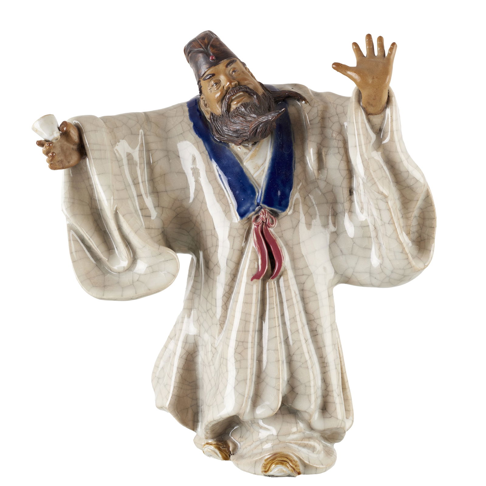 Elder figure in Shiwan stoneware (1 of 1)