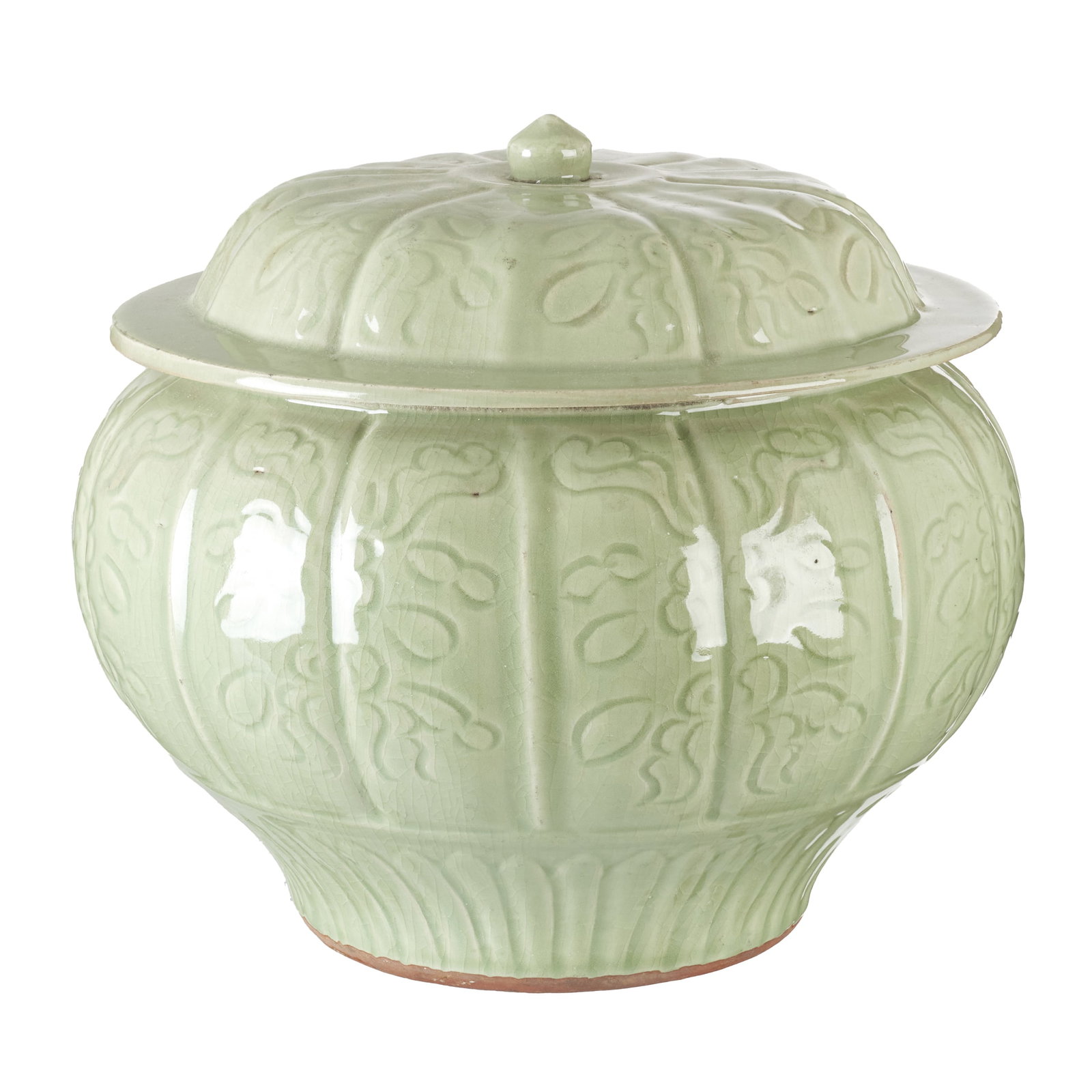 Chinese celadon porcelain lidded pot (1 of 1)