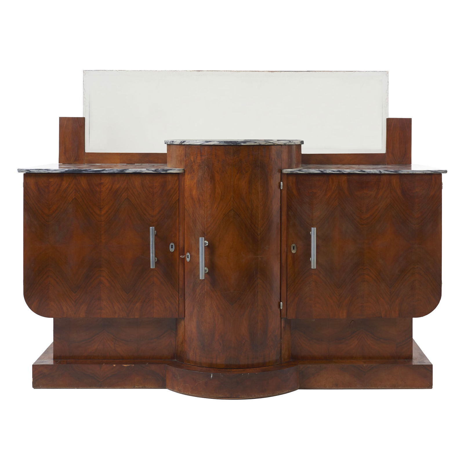 FRENCH WORK (c.1920-30) - Art Deco sideboard with mirror (1 of 1)
