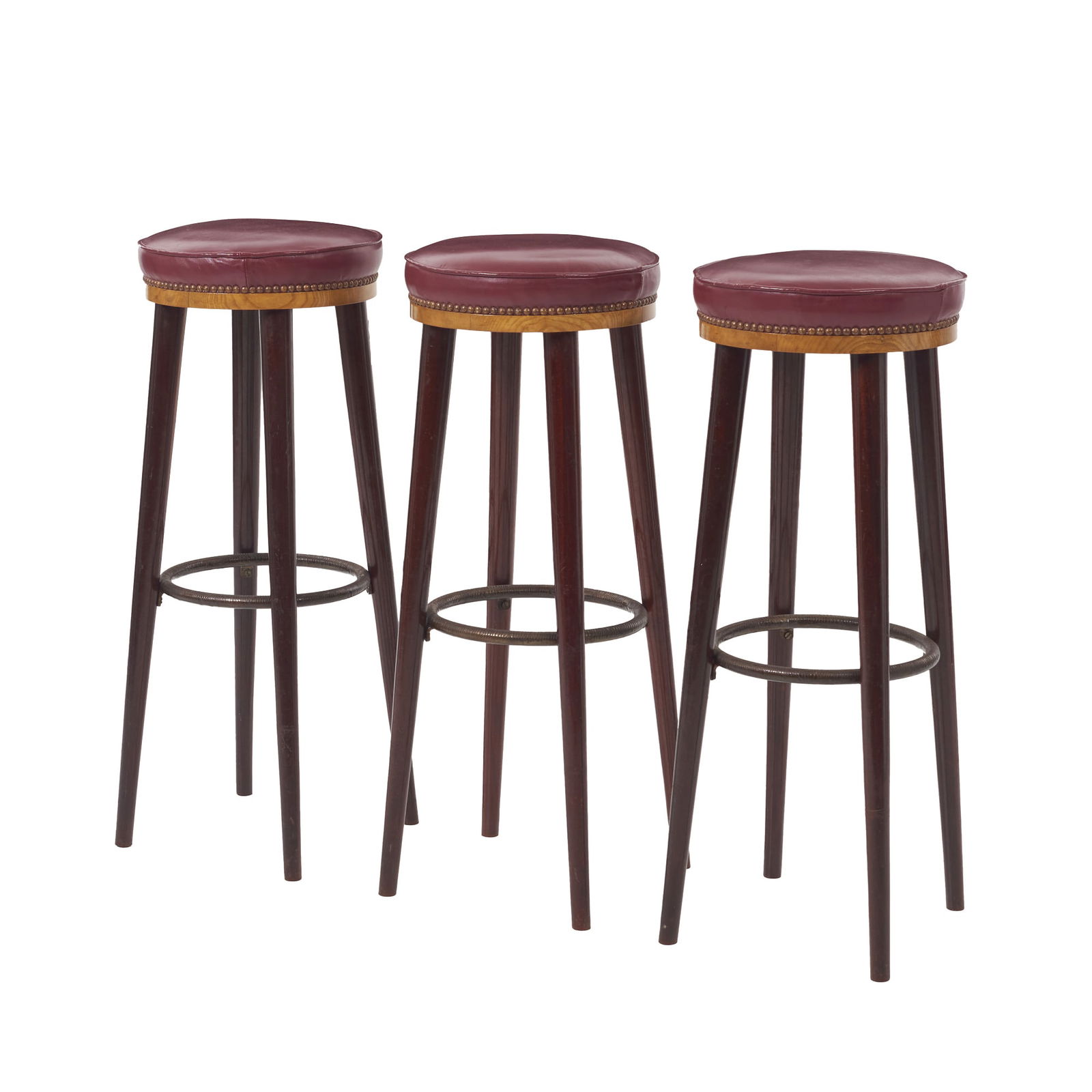PORTUGUESE WORK, c.1940 - Three bar stools
