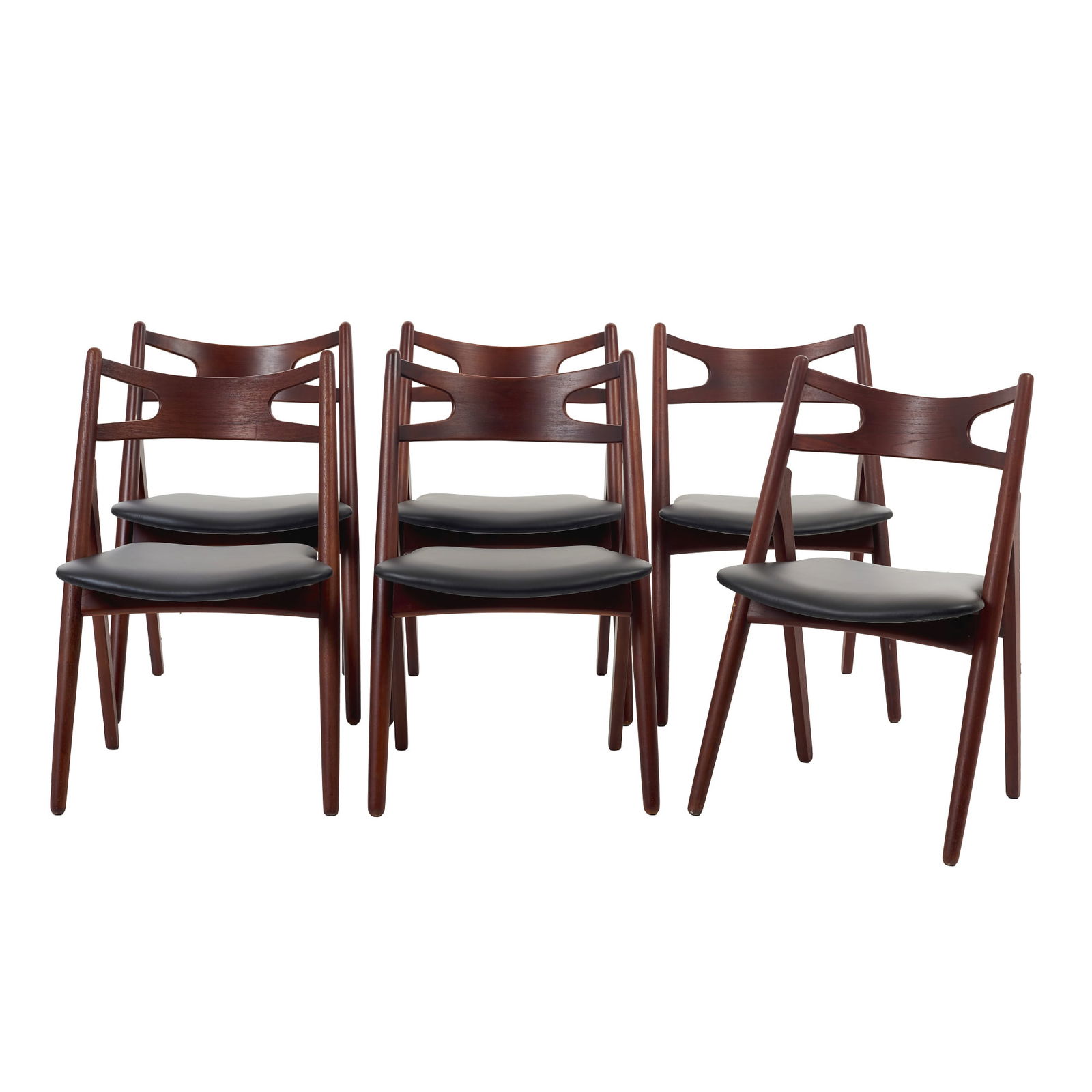 HANS J. WEGNER (1914-2007) - 6 CH29P 'Sawbuck' chairs (1 of 1)