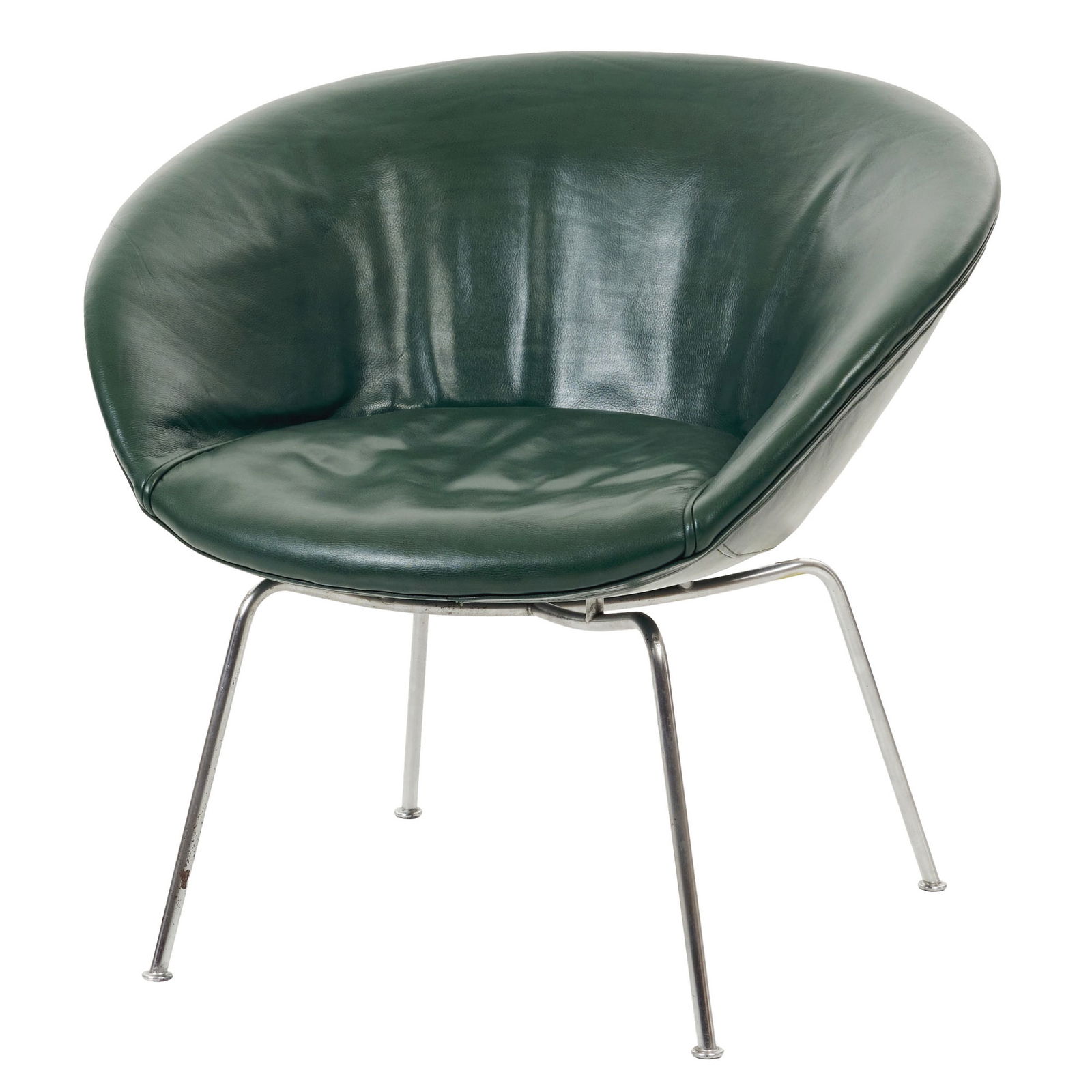 ARNE JACOBSEN (1902-1971) - Pot leather lounge chair (1 of 1)