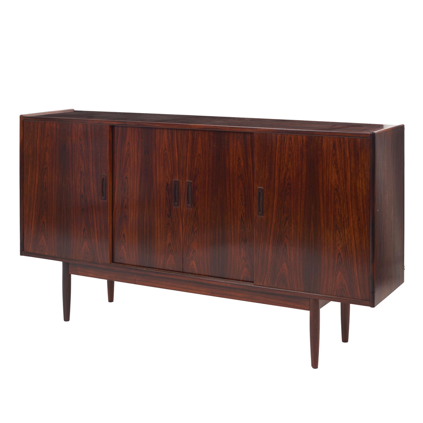 DANISH WORK, c.1960 - Tall sideboard with sliding doors (1 of 1)