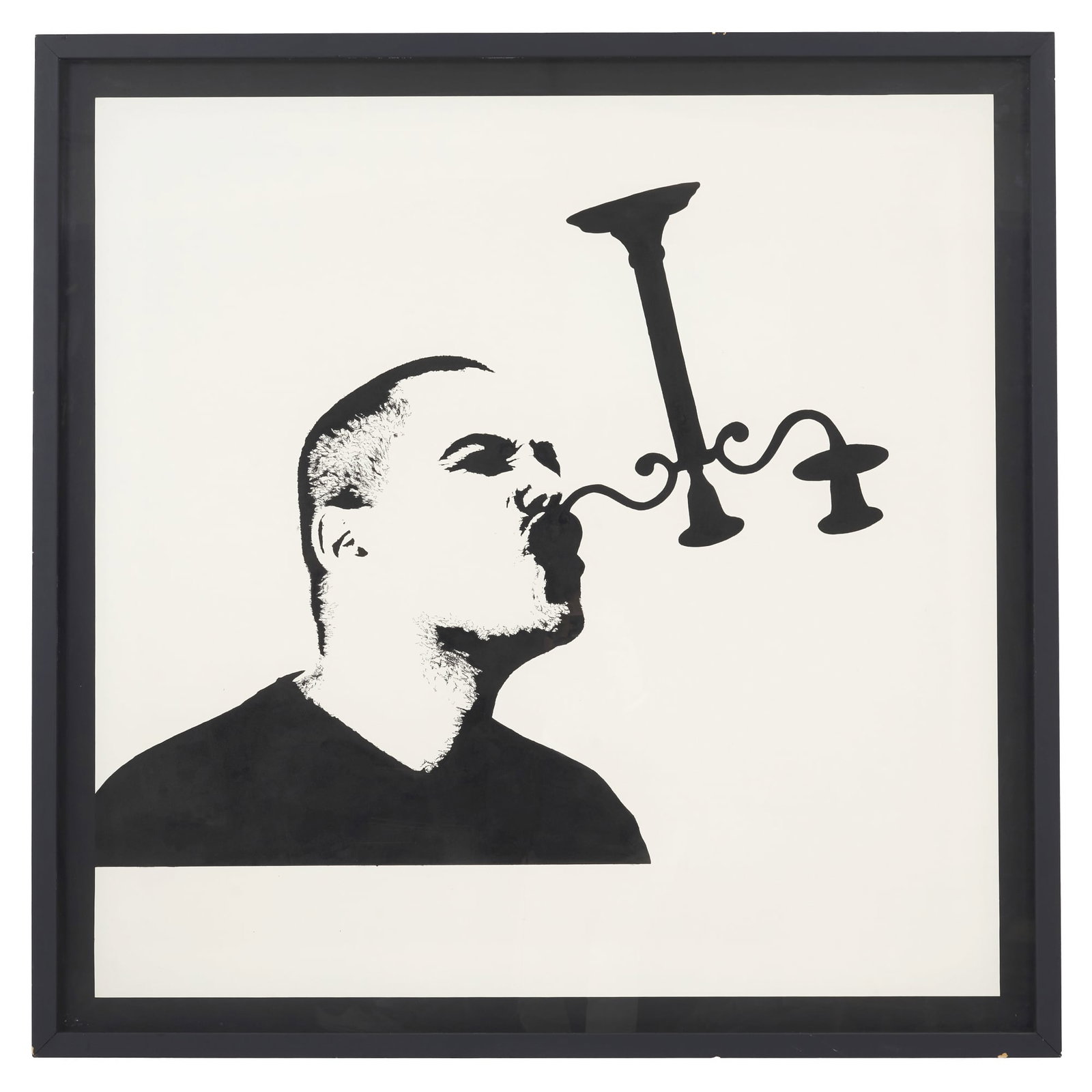 PEDRO GOMES (b. 1972) - 'Ter #7': Indian ink on paper. Signed and dated 2005 on the back. Dim.:110x110cm.