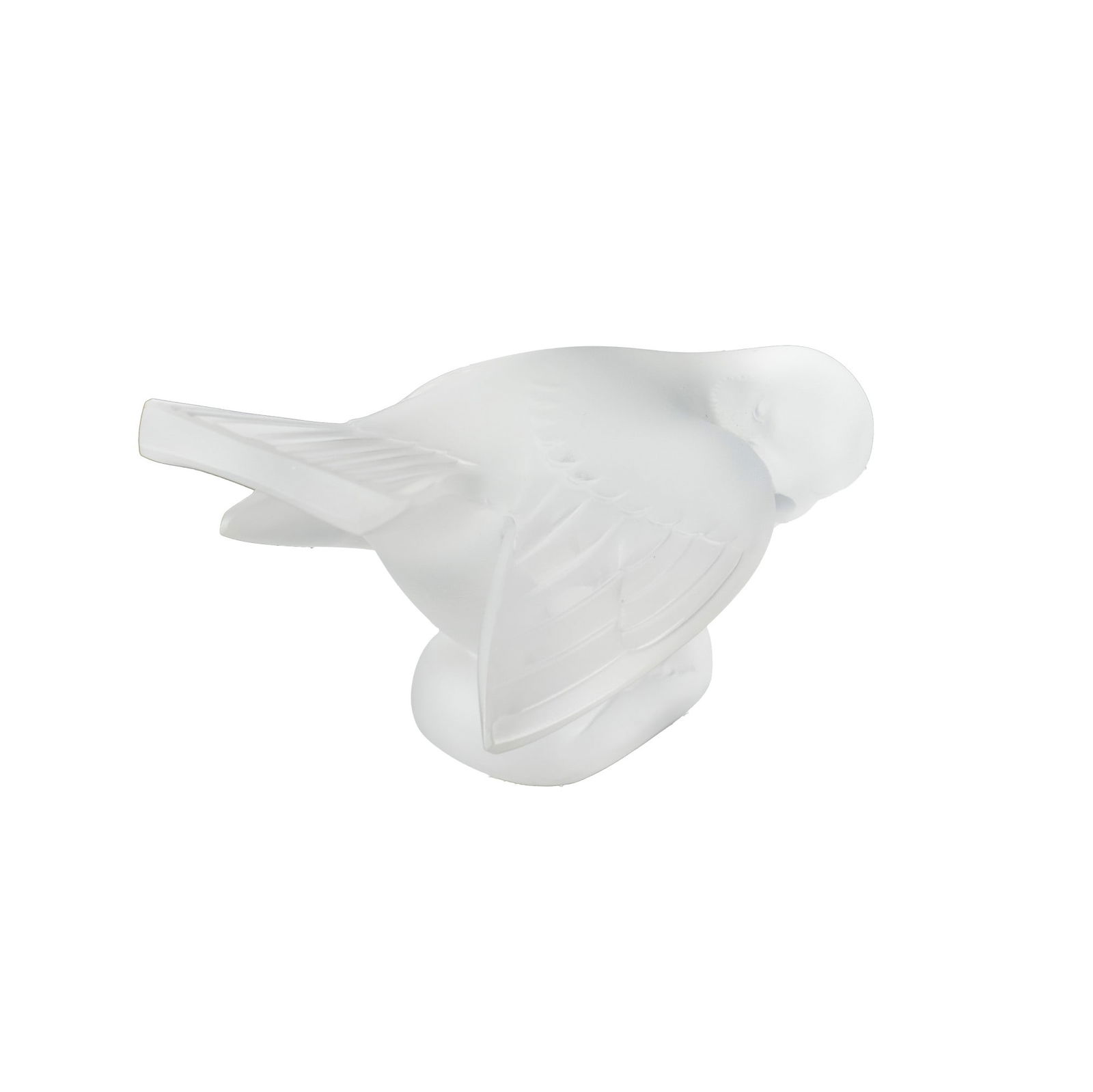 LALIQUE FRANCE - Bird: France, 20th century, moulded and embossed crystal sculpture, polished and matt, representing a bird. Marked 'Lalique, France'. Dim.: 12 cm.