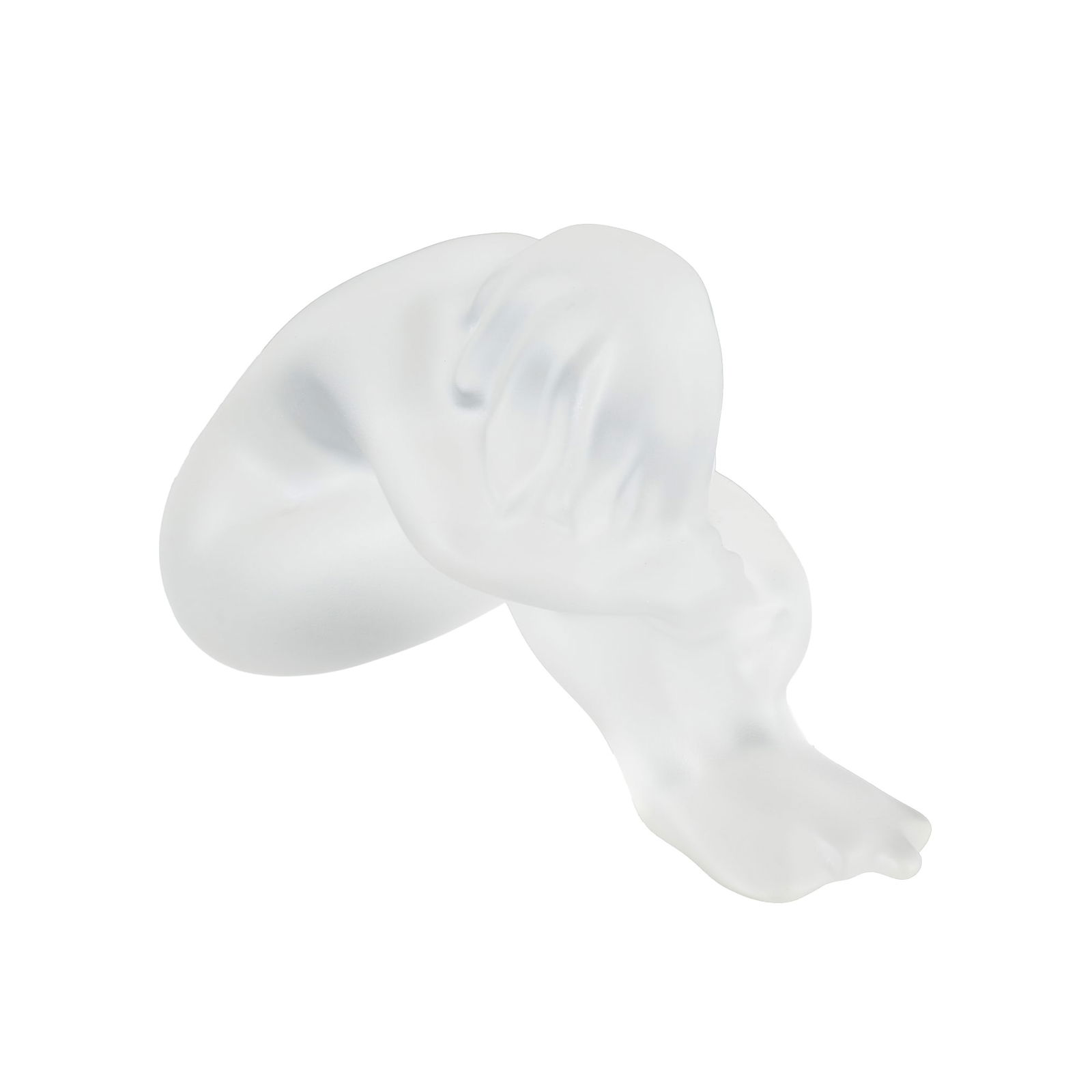 LUIS SANTOS (b. 1963) - 'Movement II': Sculpture representing a female figure in frosted Atlantis crystal by Altantis Crystal Club, 2006, edition 2365/2500.Signed. Signs of use. Dim.: 14.5 cm.