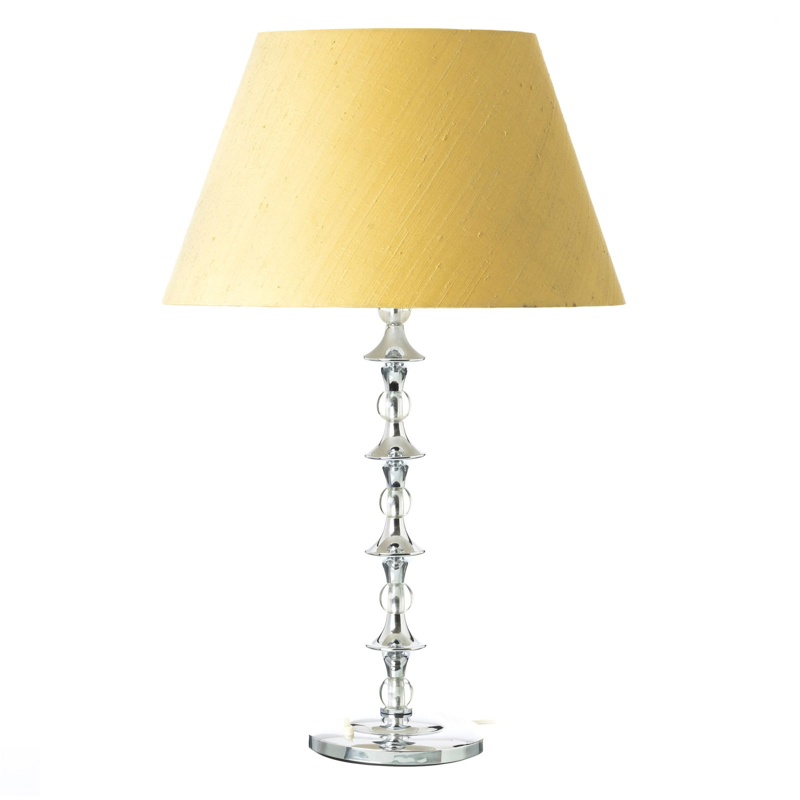 FRENCH WORK, c.1970 - Chrome metal table lamp (1 of 1)