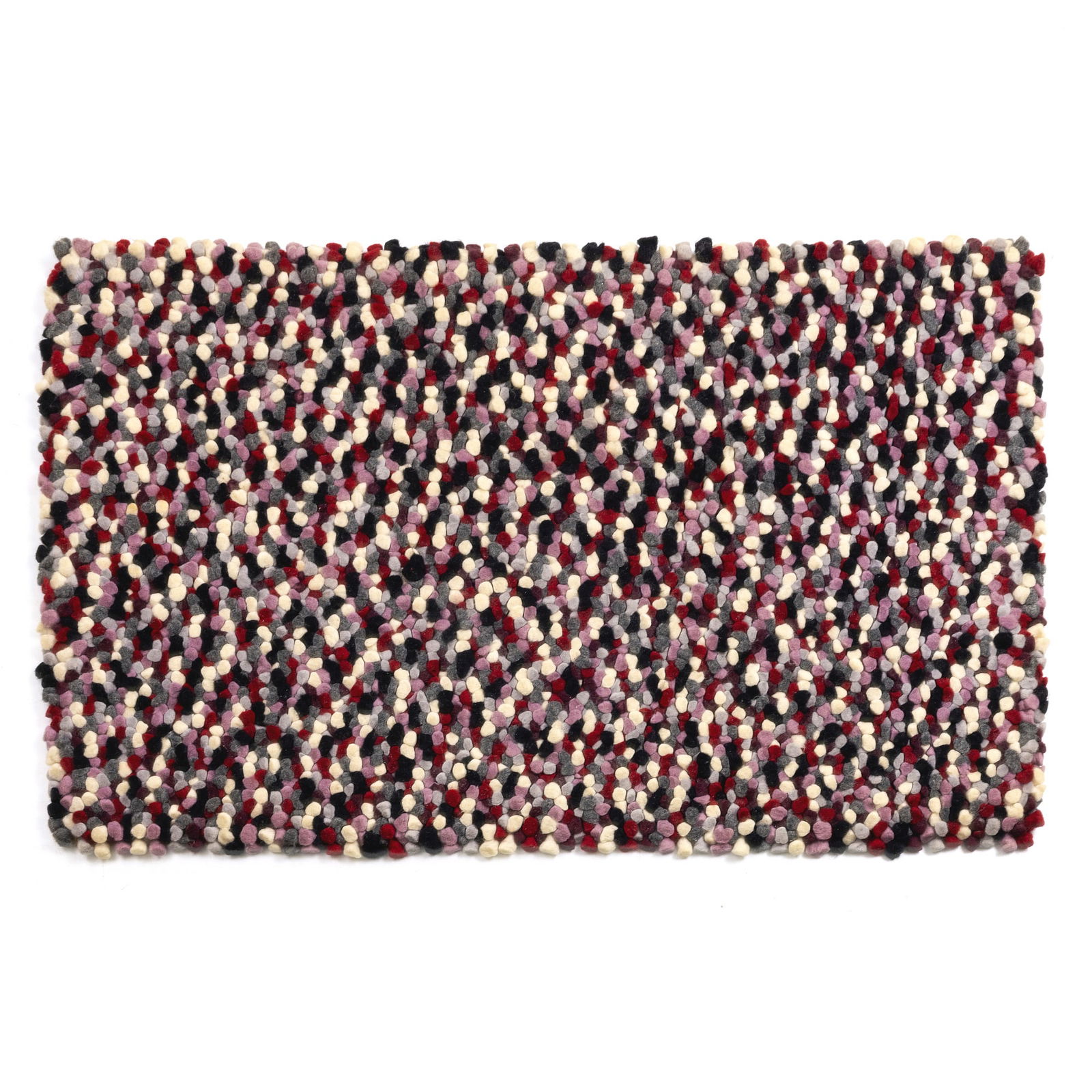 BEIRIZ - Modernist rug: Portugal, c.2000, rectangular in shape with small balls of wool in various shades. Signs of use. Dim.: 96x156cm.