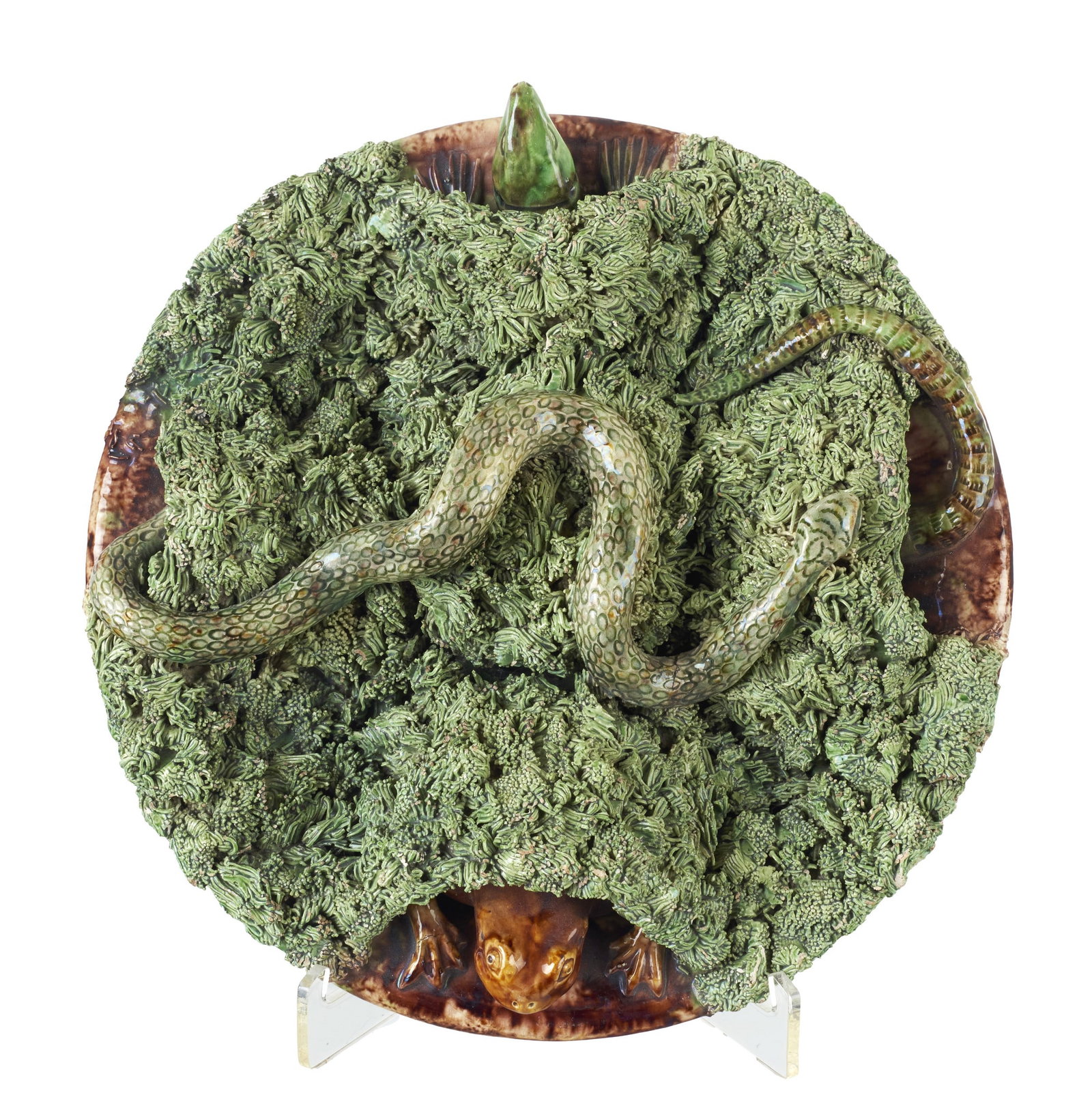 'Snake, Toad and Lizard' earthenware plate by Manuel Mafra (1 of 1)