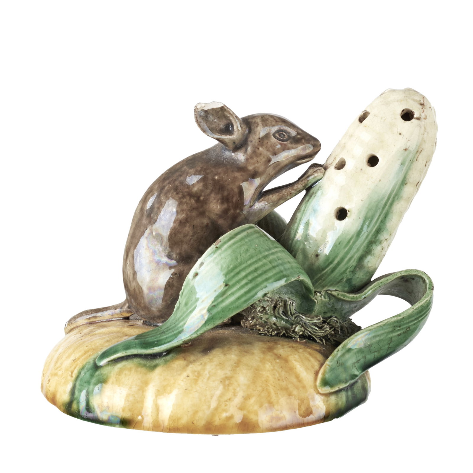Mouse on a Corn Cob' toothpick holder in earthenware by Jose Cunha (1 of 1)