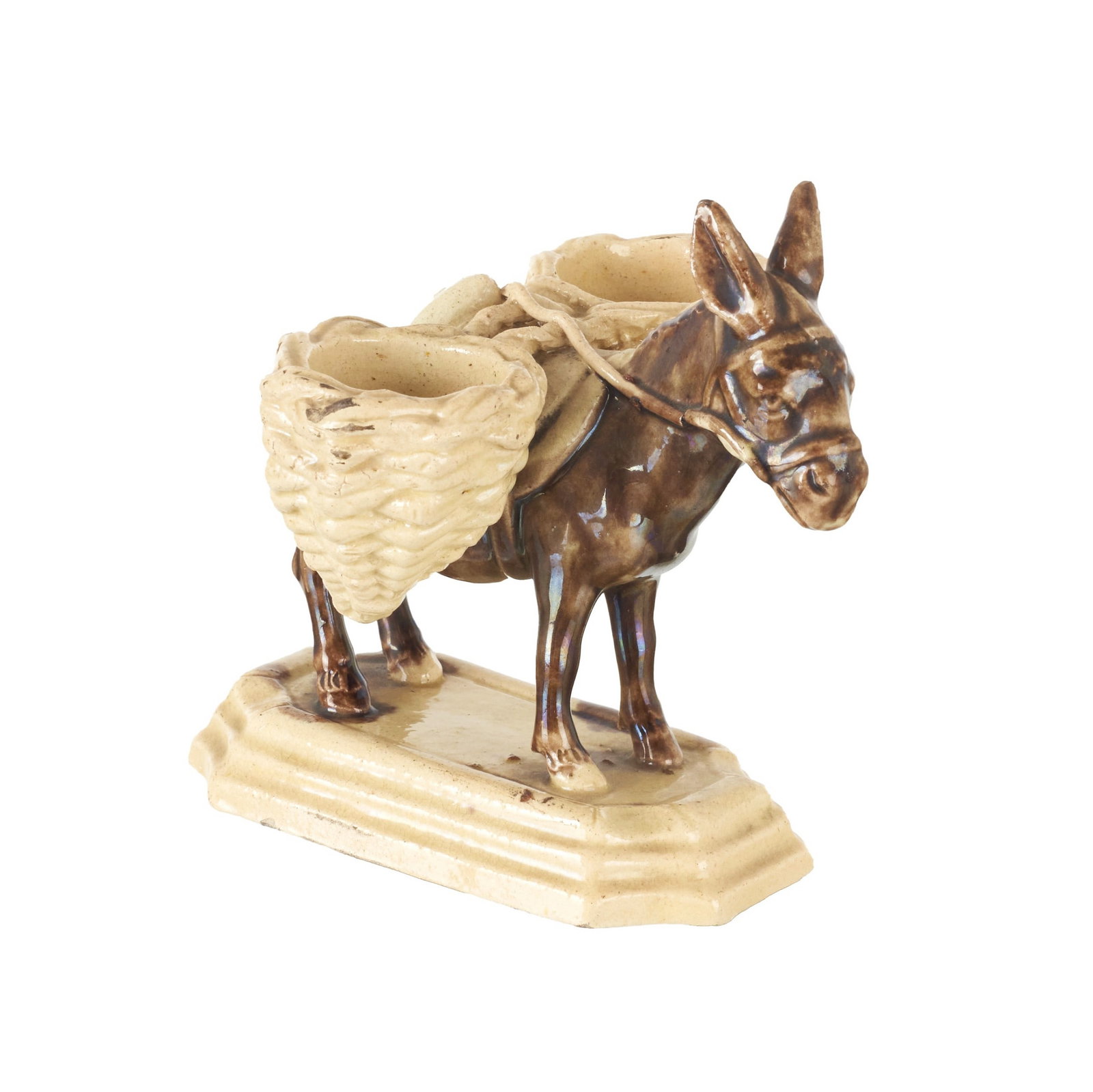 'Donkey with baskets' toothpick holder in Caldas earthenware (1 of 1)