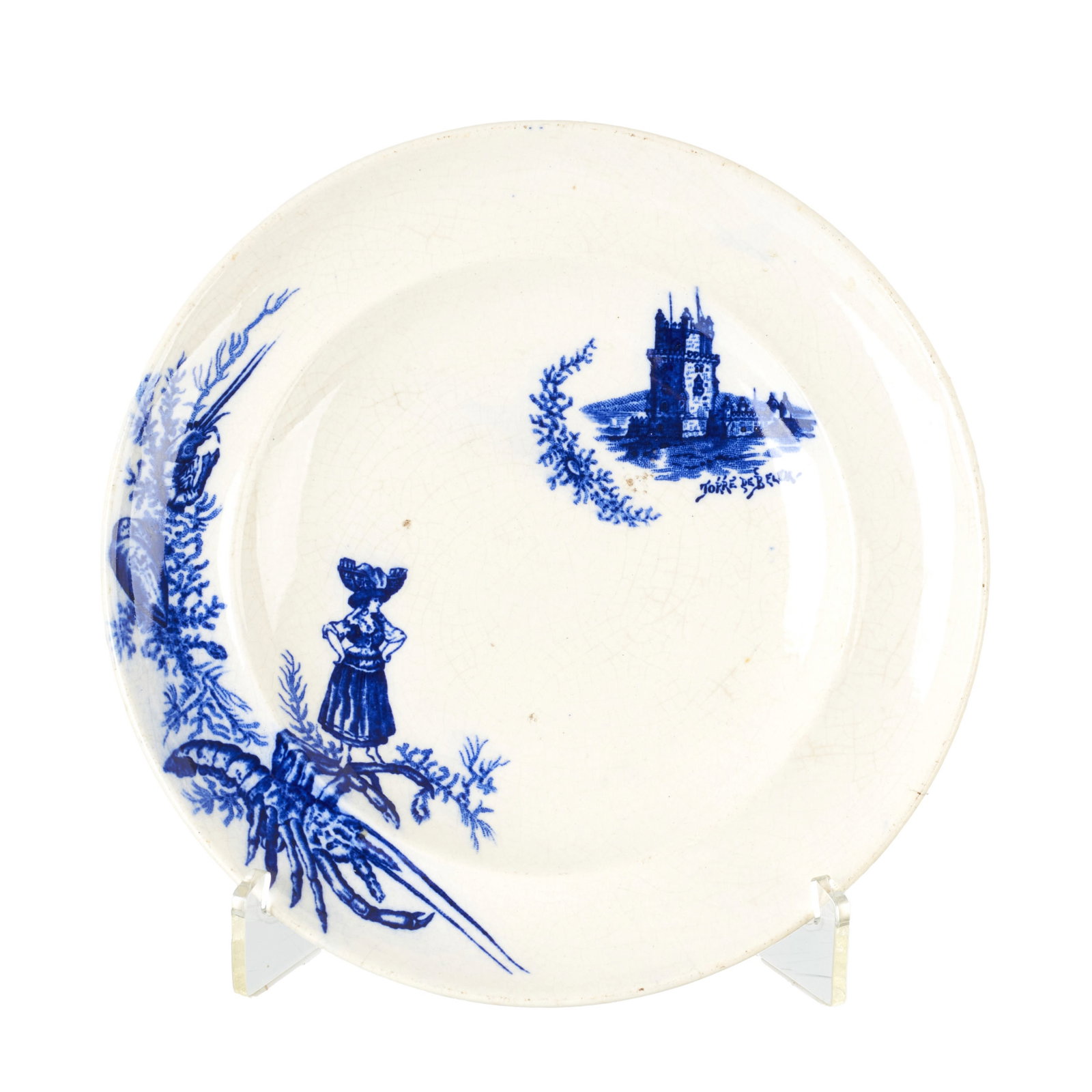 Torre de Belem' earthenware plate by Rafael Bordalo Pinheiro (1 of 1)