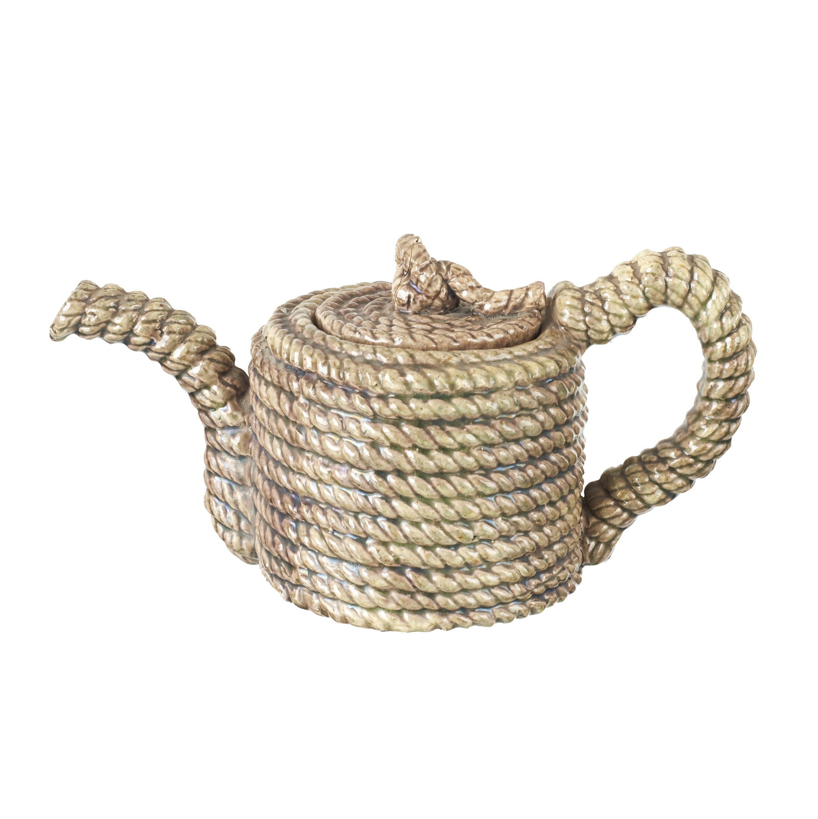 'Rope' teapot made from Caldas earthenware (1 of 1)