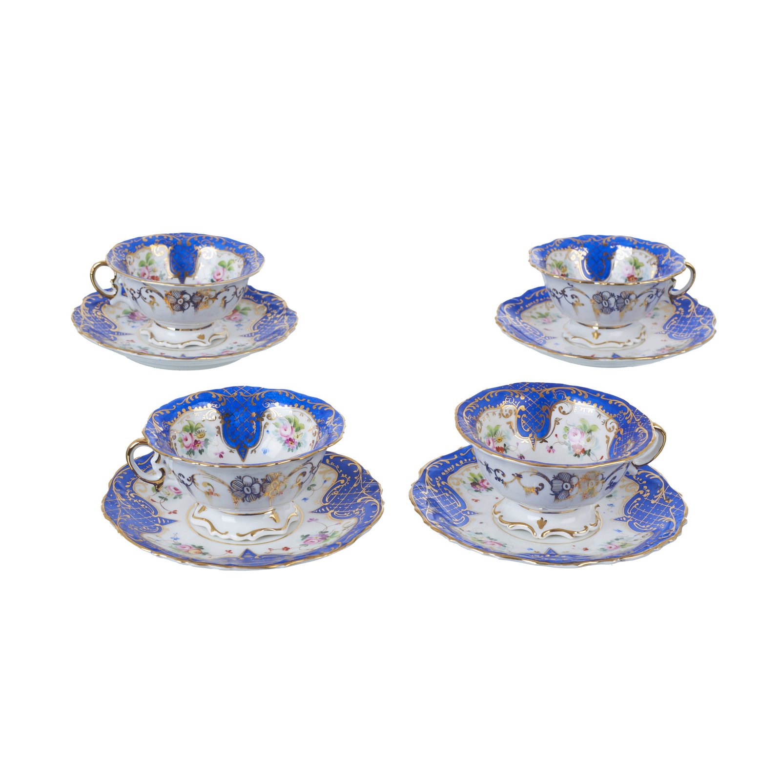 VISTA ALEGRE - Set of four teacups with saucers (1 of 1)