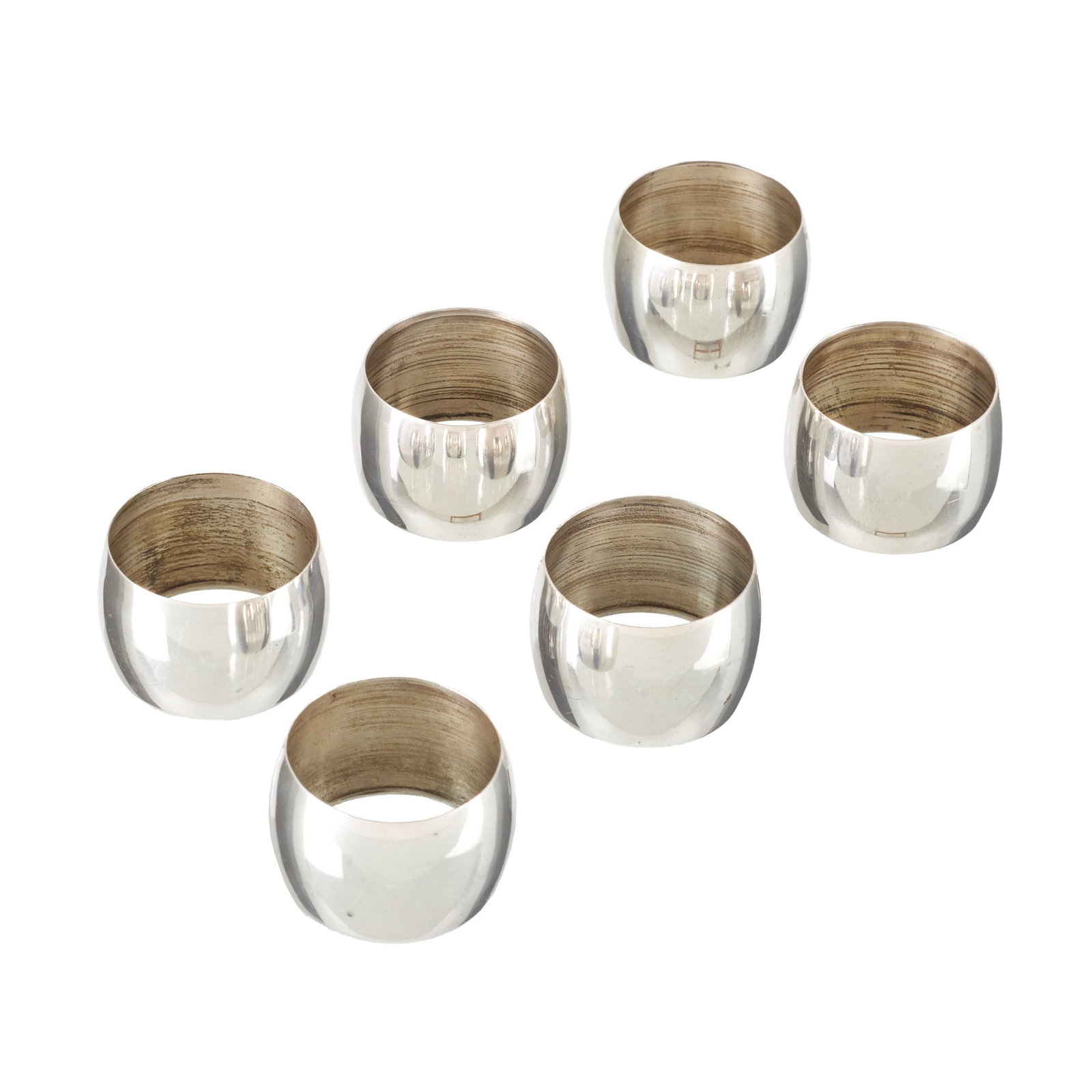 Six silver napkin rings (1 of 1)