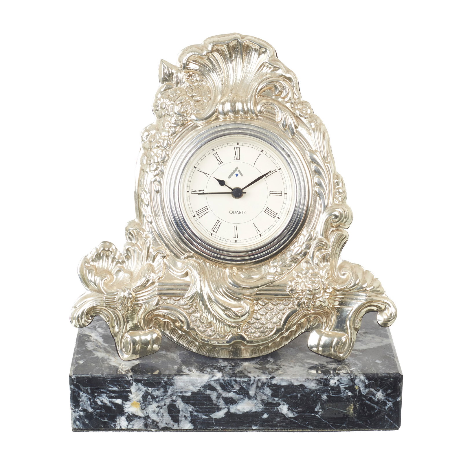 Spanish silver table clock (1 of 1)